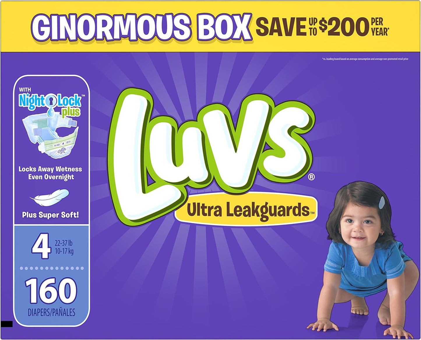 Luvs Diapers Size 4, 160 count - Comfort & Protection!