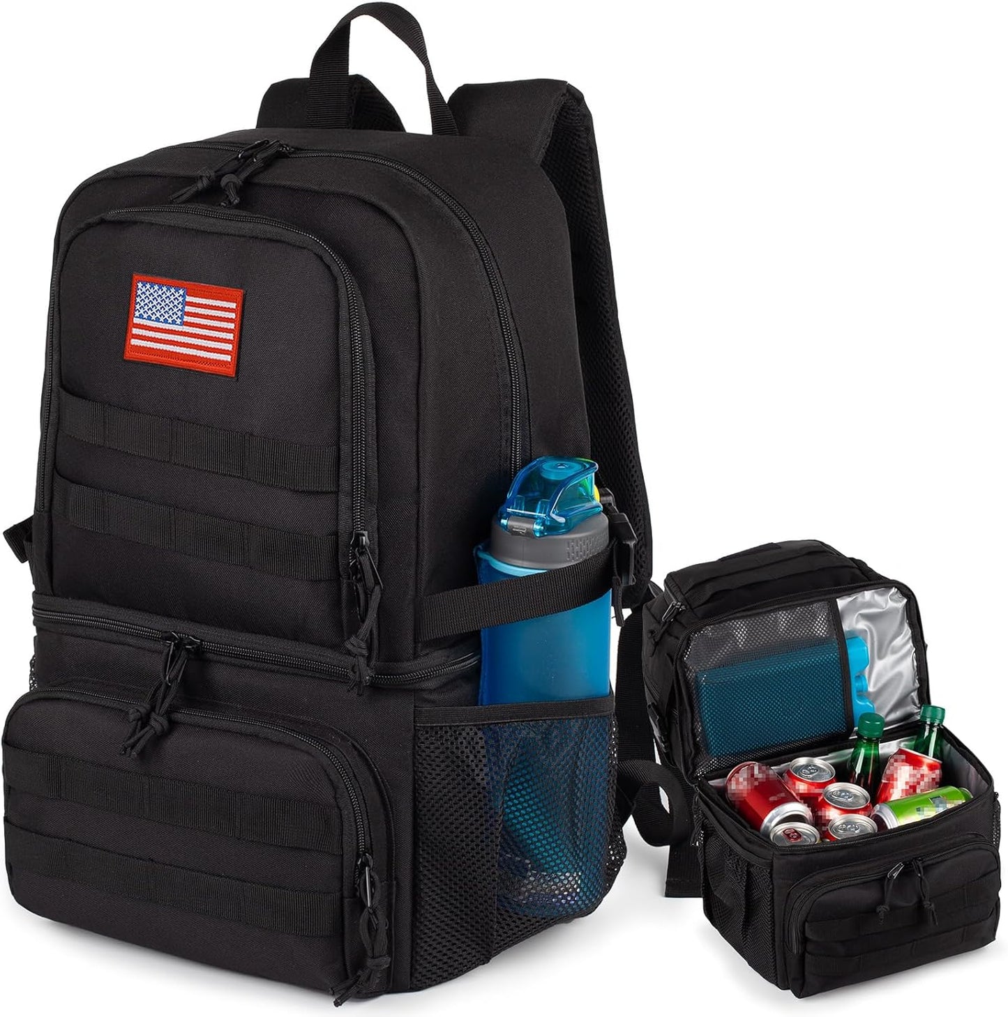 Tactical Double Deck Cooler Backpack for Men - Large Lunch Bag