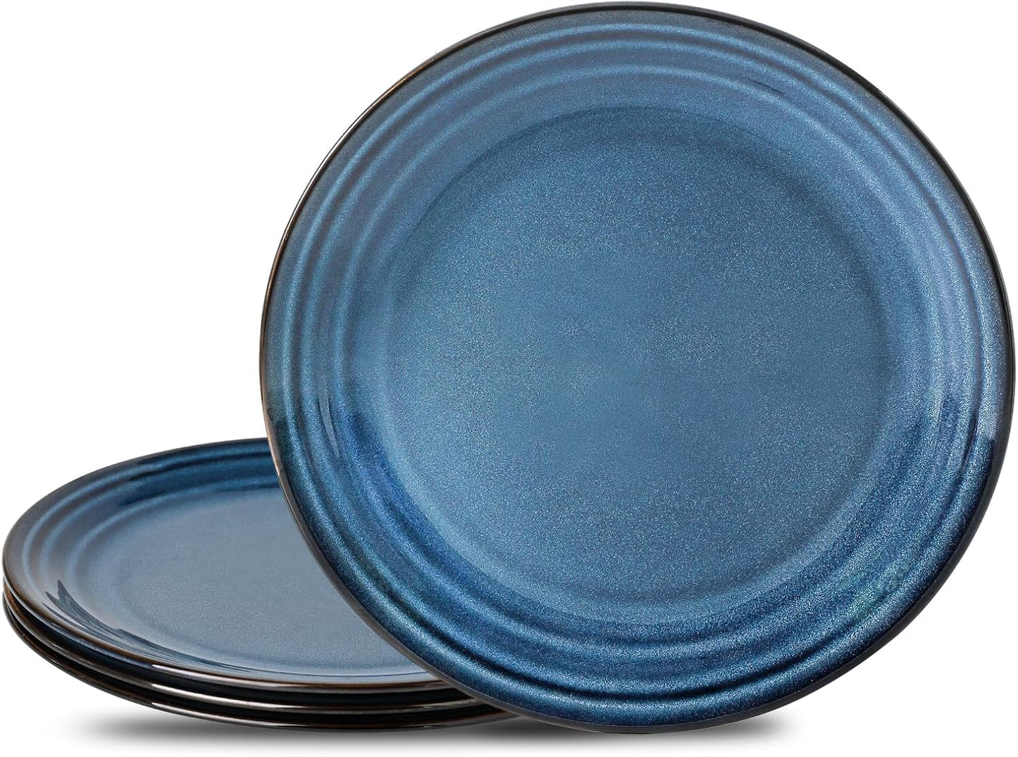 Glowworm 10 Inch Ceramic Dinner Plates Set of 4 for Elegant Dining