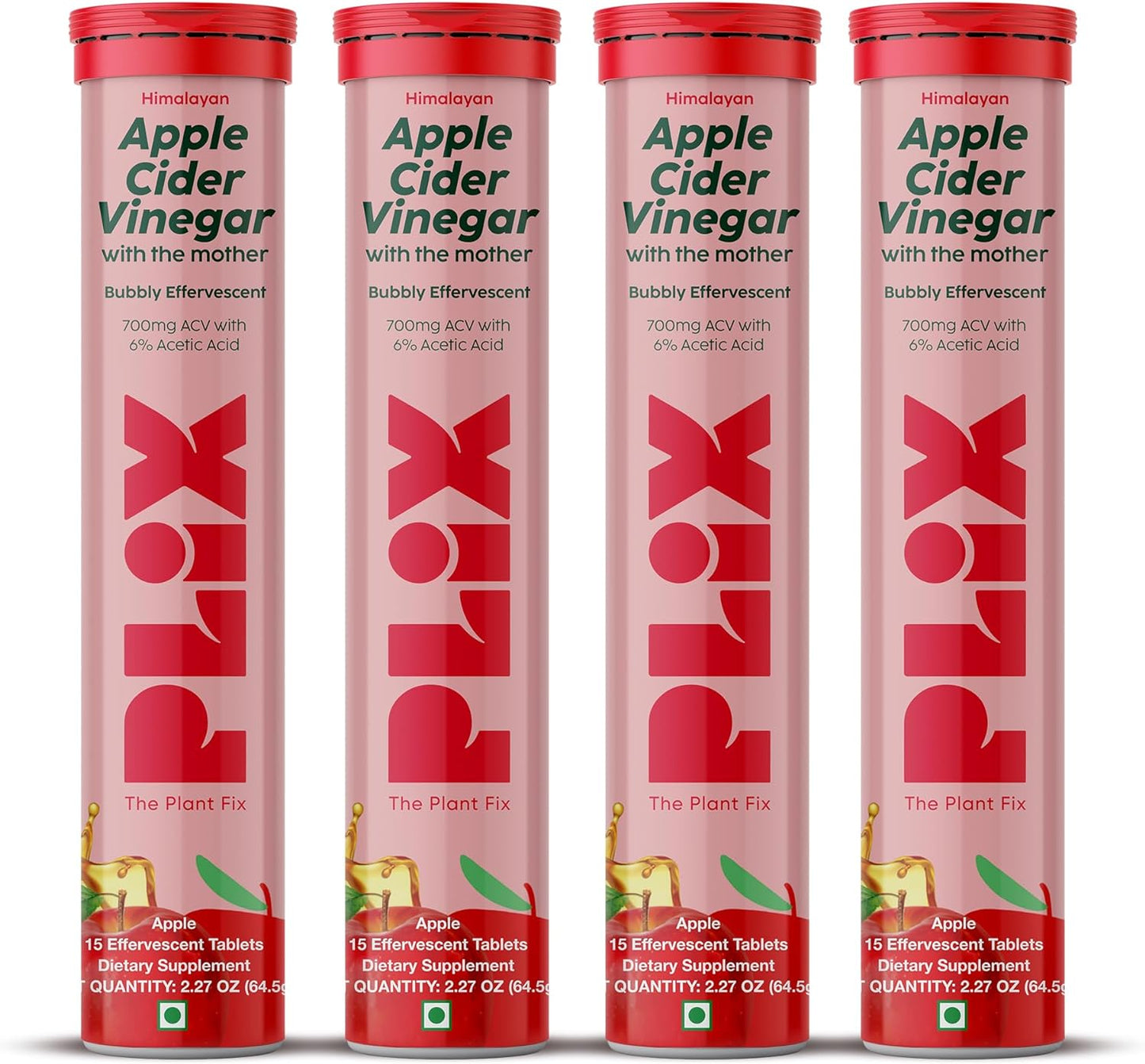 PLIX Apple Cider Vinegar Effervescent - Boost Energy & Wellness