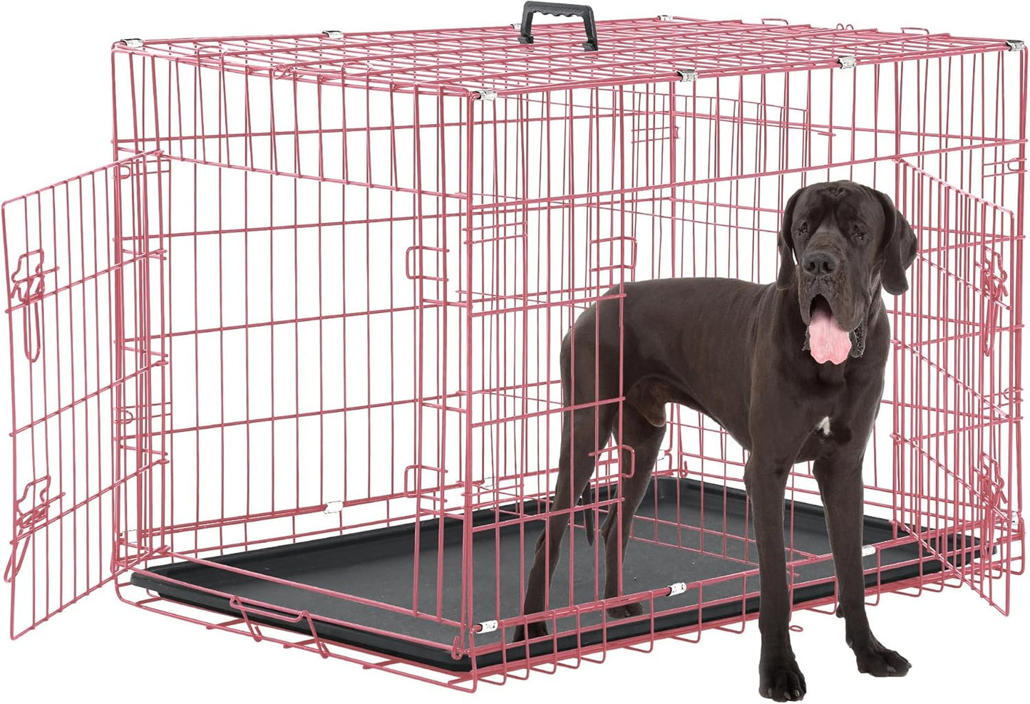 48 Inch Extra Large Dog Crate for Medium Dogs - Double-Door Design