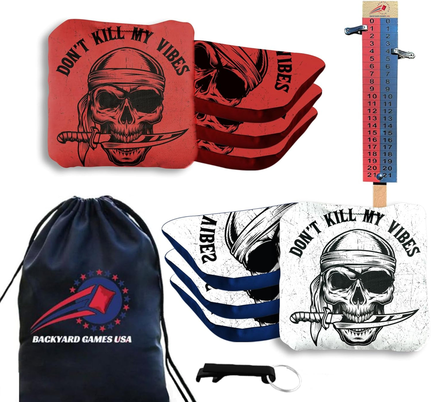 Pro Cornhole Bags Set of 8 for Tournament Play - Made in USA