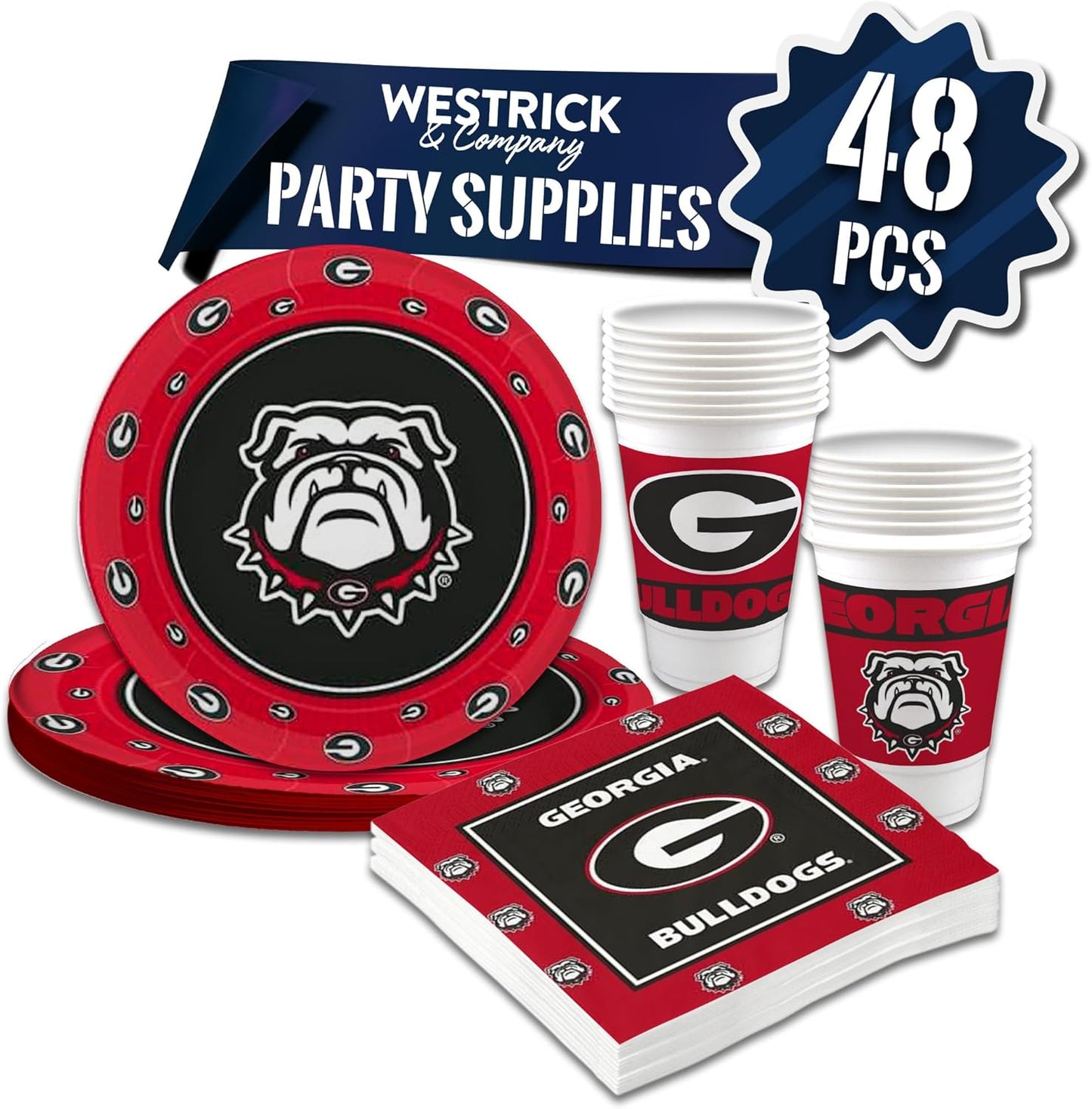 Georgia Bulldogs Party Supplies Set for Ultimate Game Day Fun