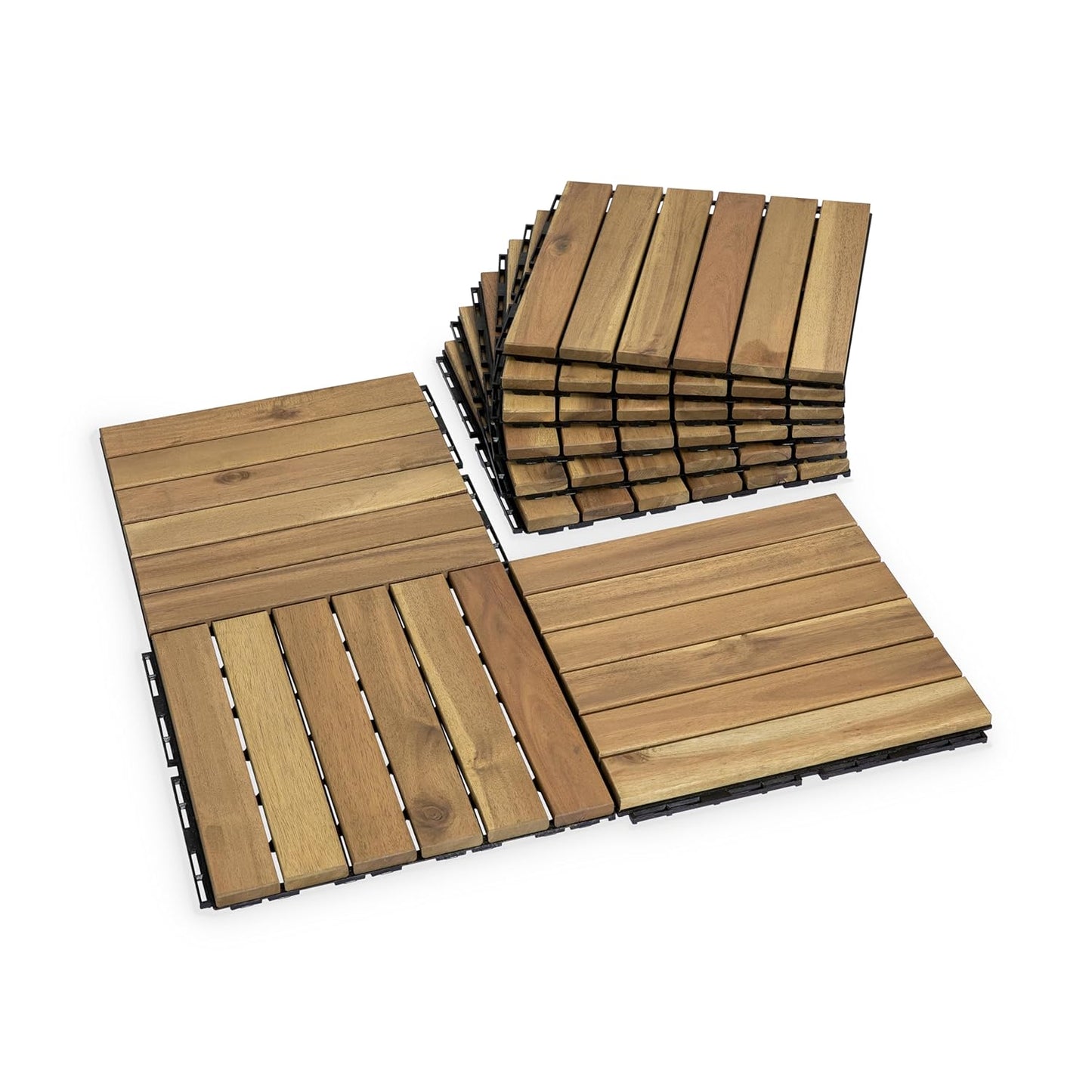 Acacia Wood Flooring Interlocking Deck Tiles for Stylish Patios