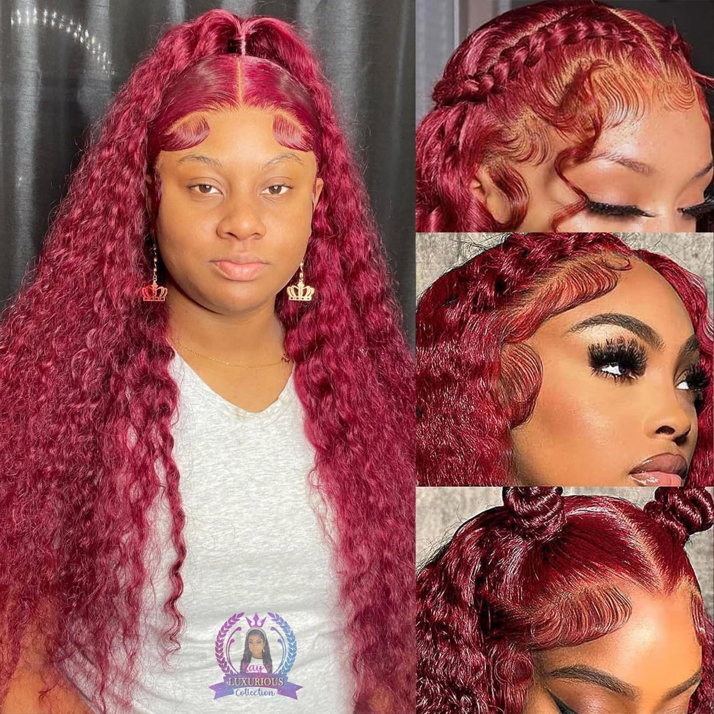 32 Inch Burgundy Lace Front Wigs Human Hair for Stunning Looks