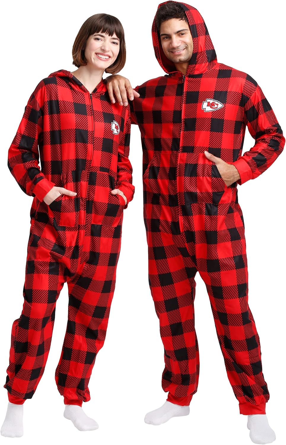 FOCO NFL Team Logo Pajamas One Piece Onsie for Ultimate Comfort
