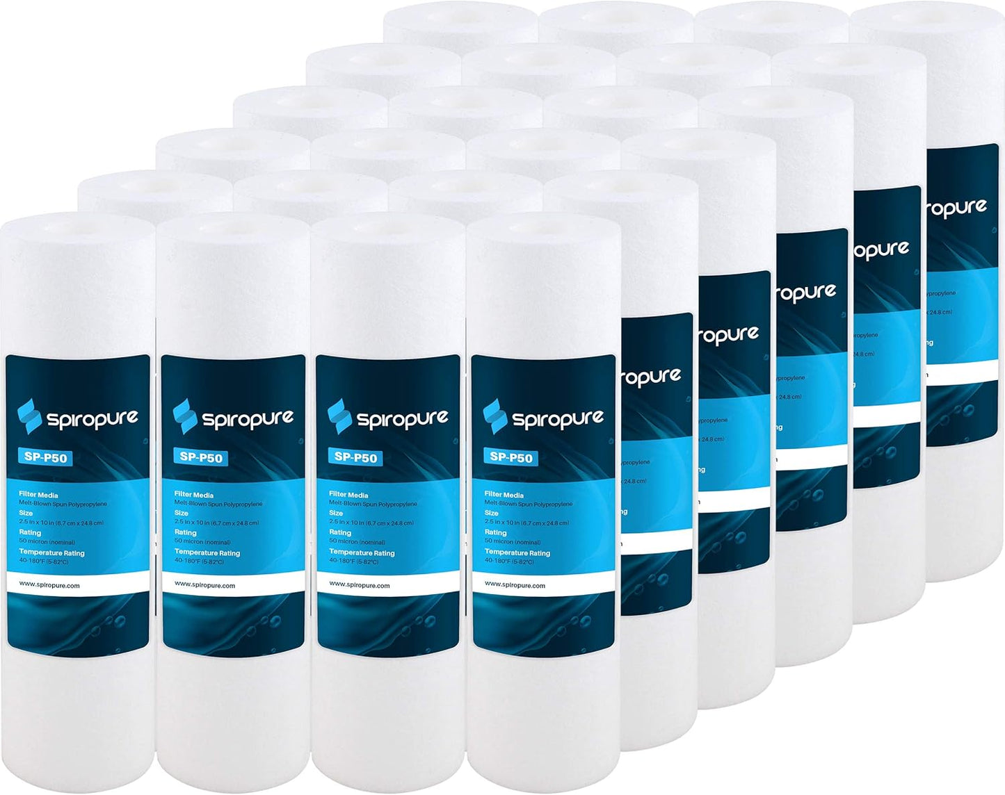 SpiroPure SP-P50 10x2.5 50 Micron Sediment Water Filter