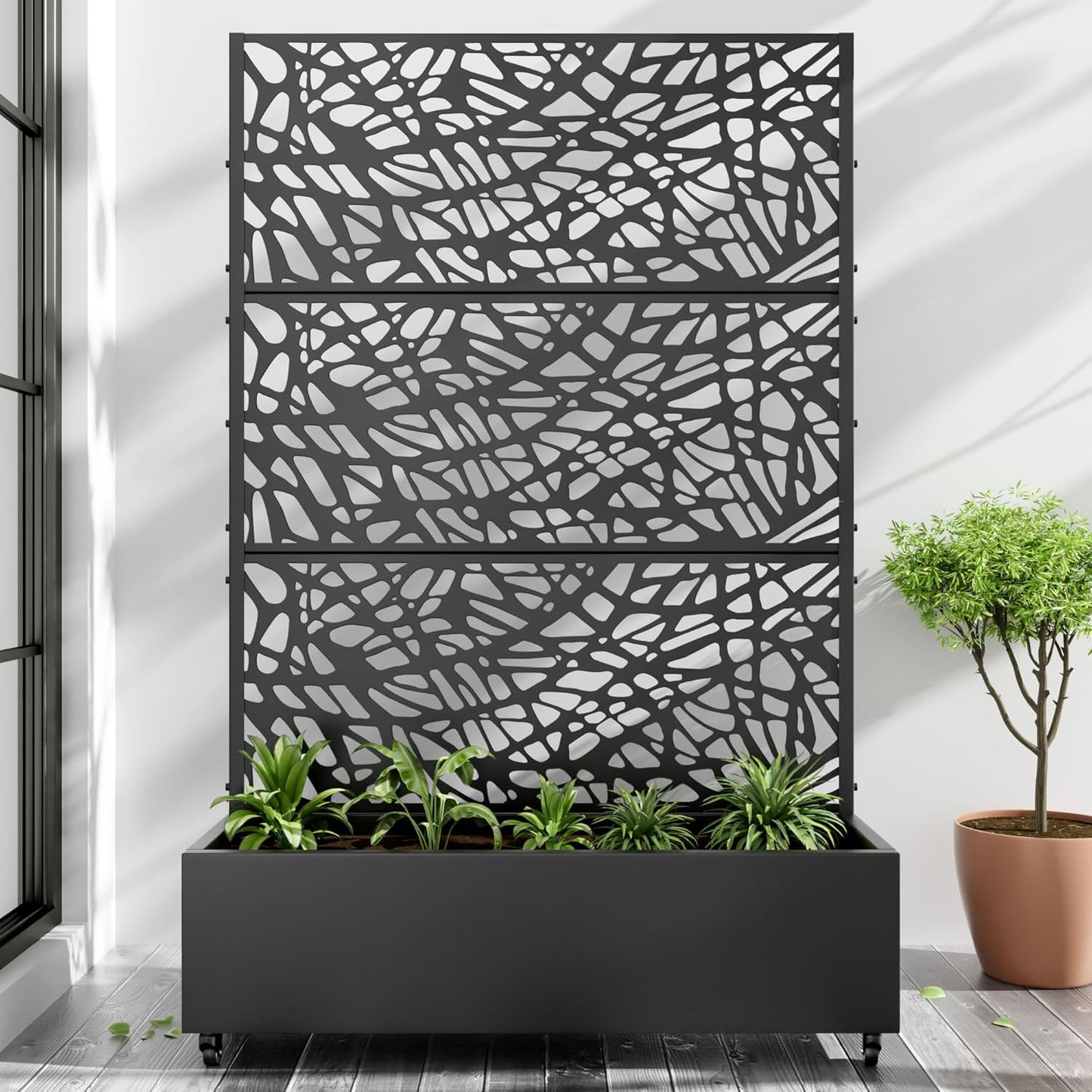 Casaphoria Metal Raised Garden Bed with Trellis for Climbing Plants