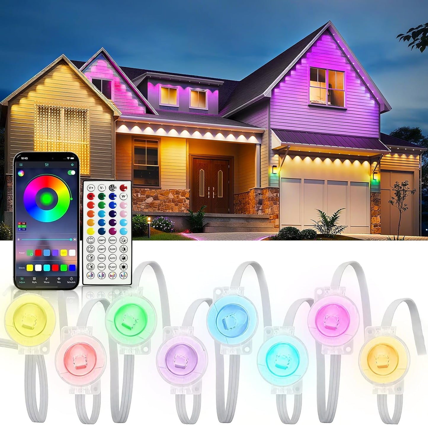 Permanent Outdoor Lights for Year-Round Festive Decor