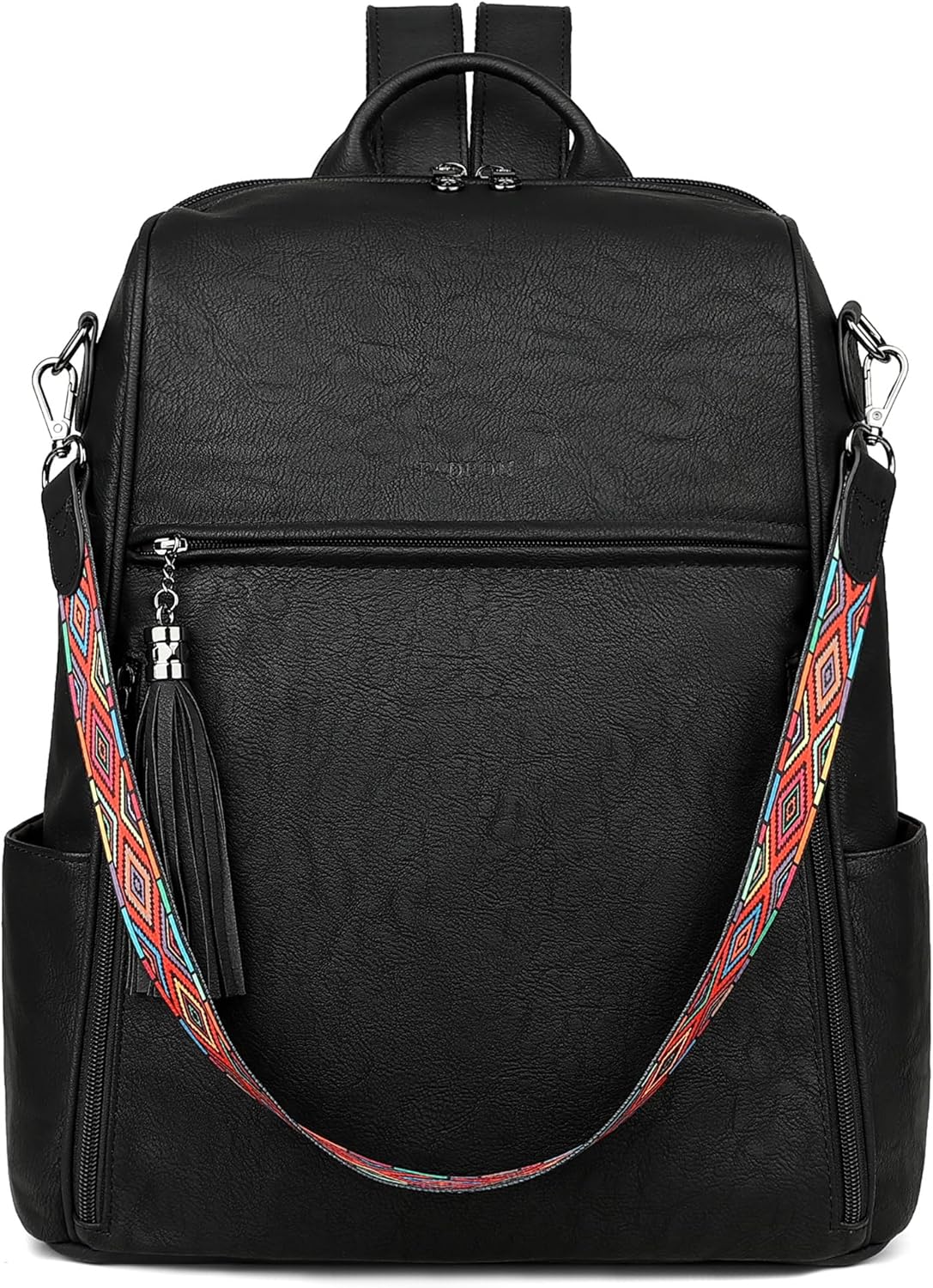 Stylish Leather Laptop Backpack for Women - 15.6 in PU Bag
