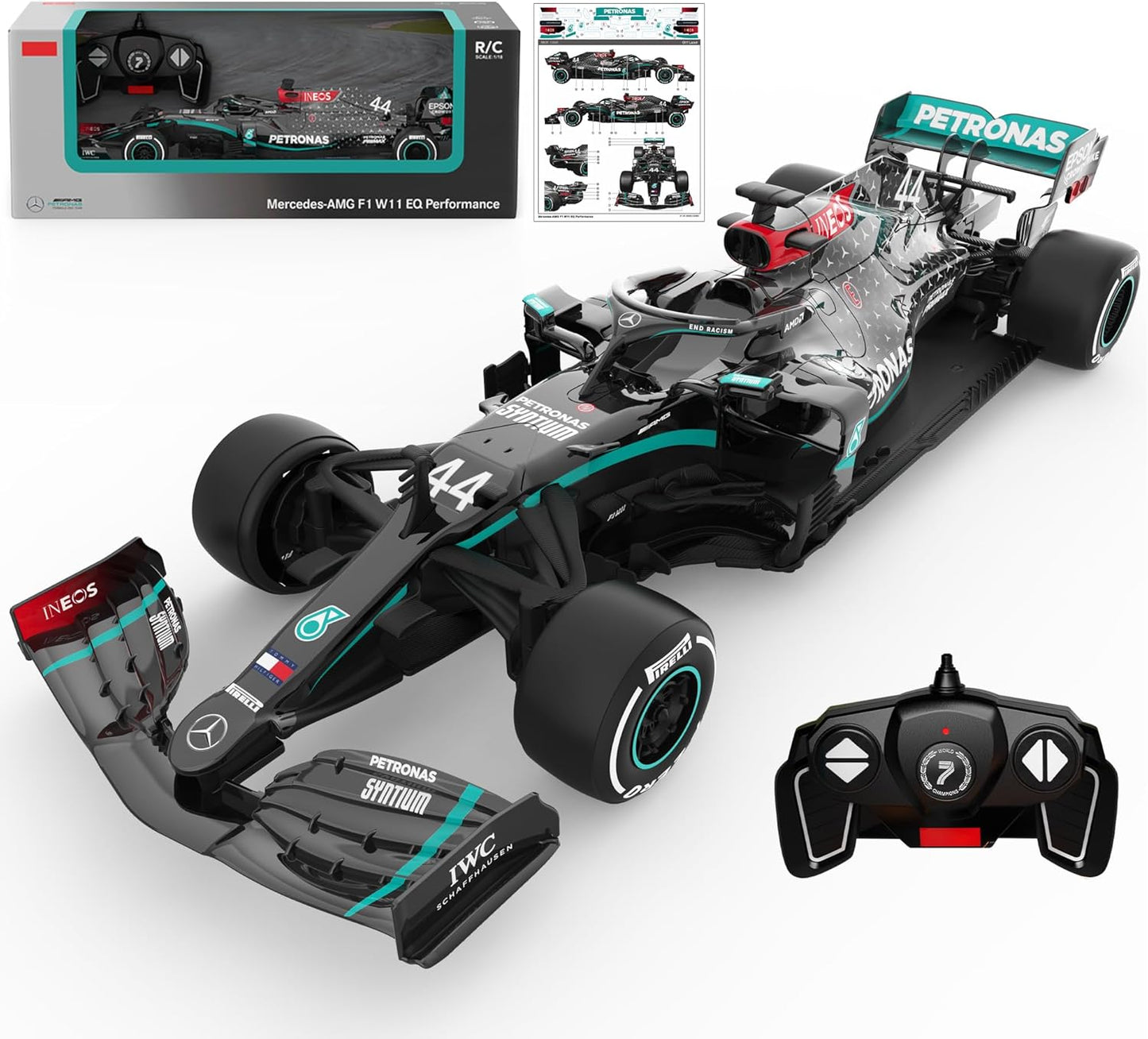 Authentic Licensed 1:18 Mercedes-Benz F1 W11 RC Car for All