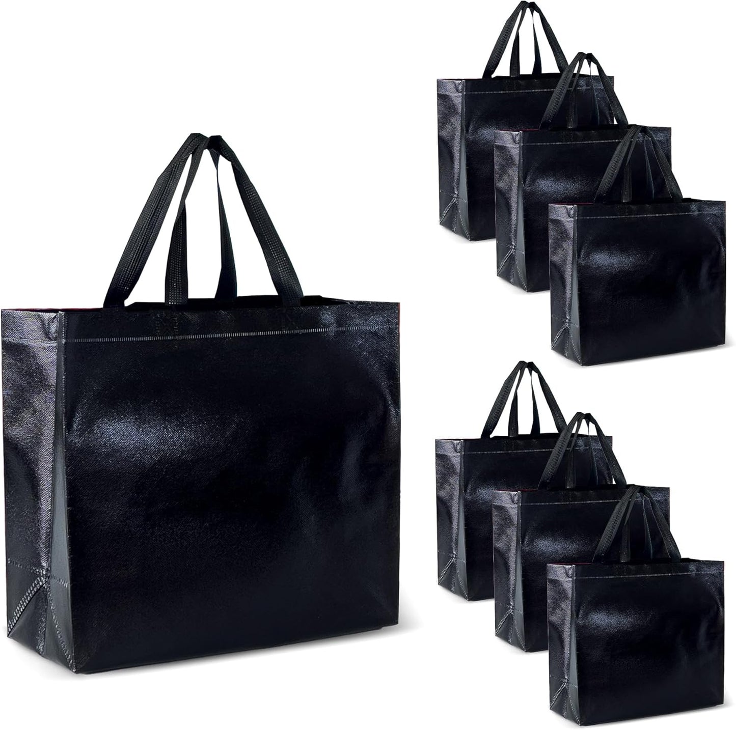 Nush Nush Set of 30 Reusable Black Gift Bags for All Occasions