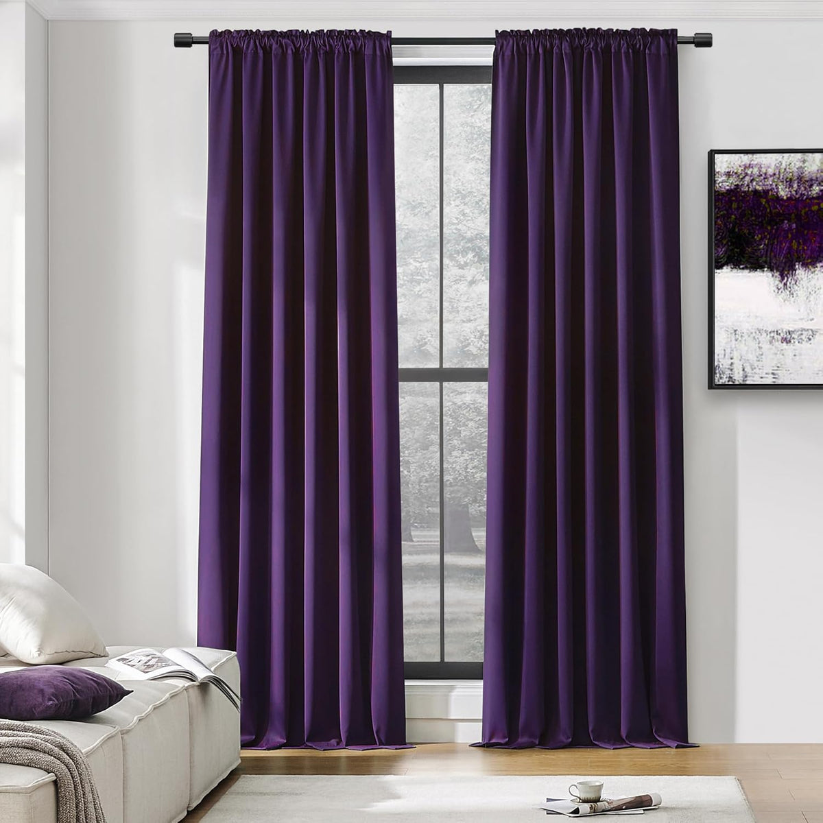 DONREN 96 Inches Long Blackout Curtain Panels for Bedroom