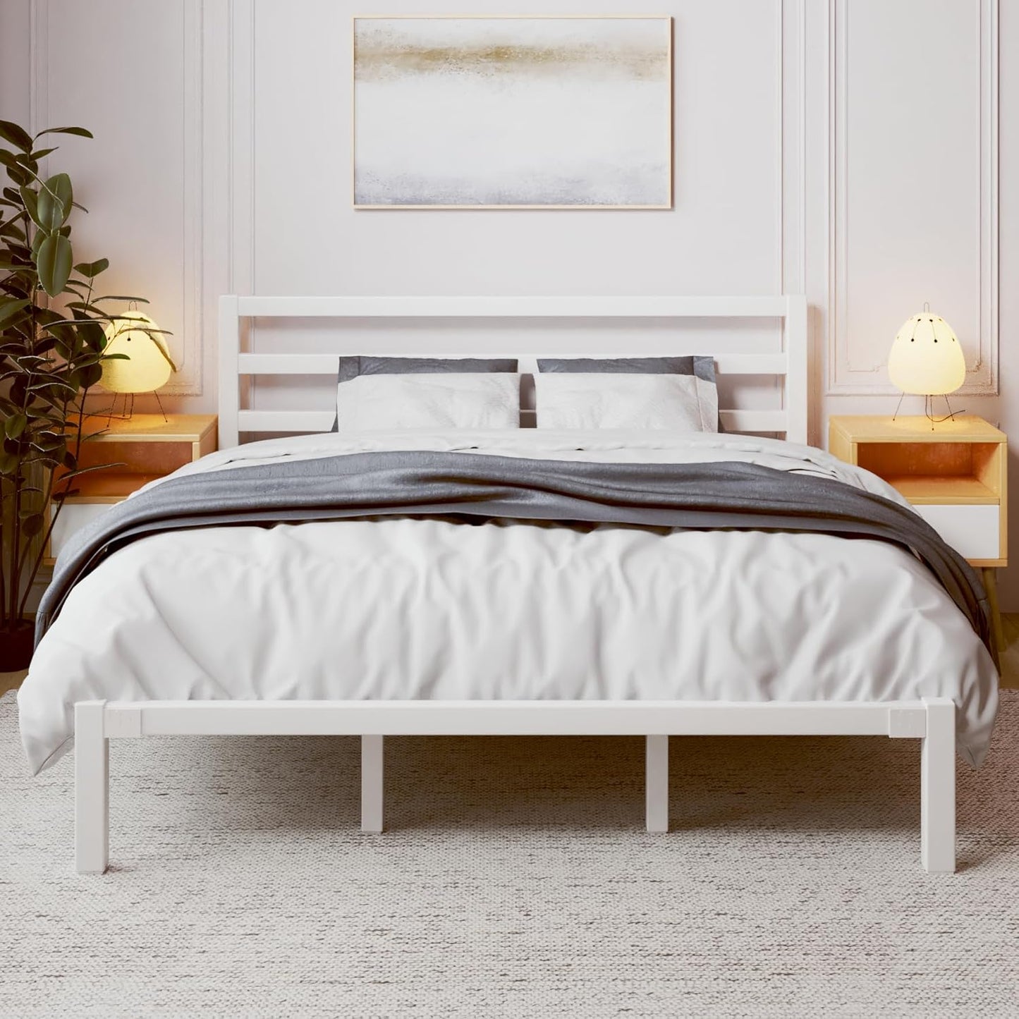 Heavy Duty King Size Bed Frame with Under Bed Storage Solution