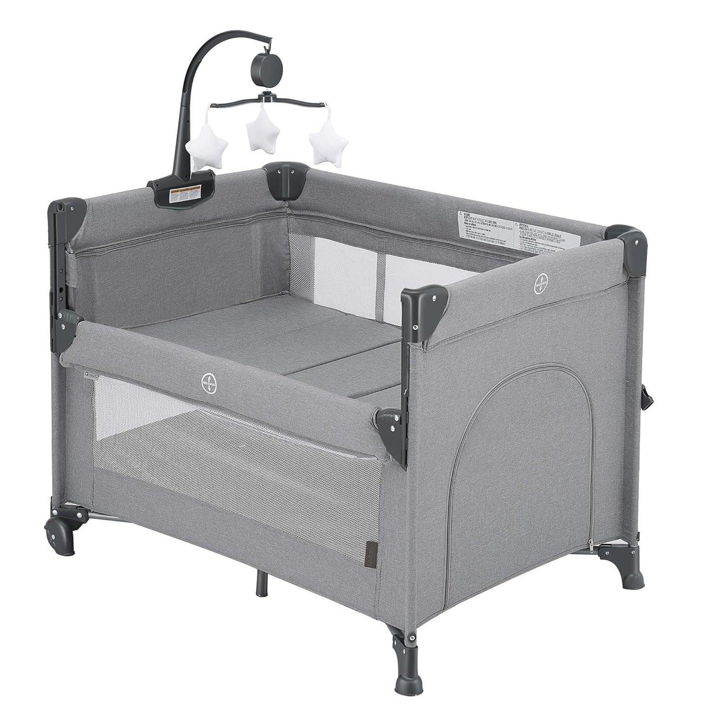 2-in-1 Baby Playard and Bassinet for Newborns and Toddlers