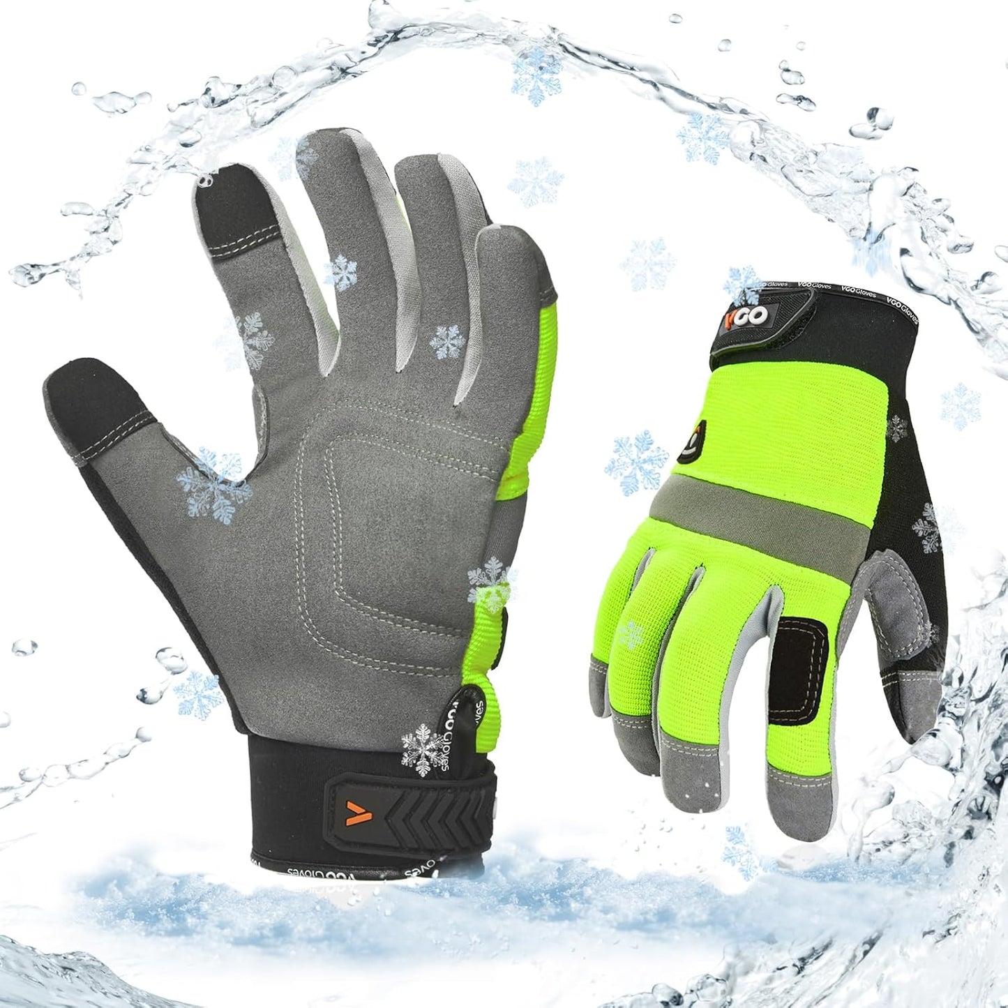 Vgo Winter Waterproof Work Gloves - Cold Weather Safety