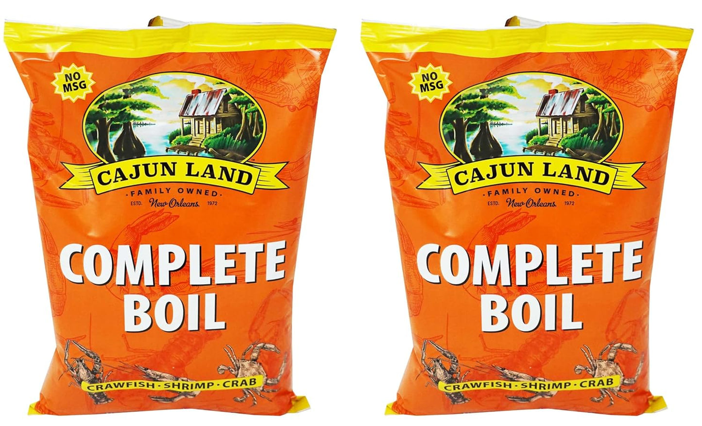 Cajun Land Crab Shrimp Crawfish Boil Complete 4 Lbs - 2 Pack