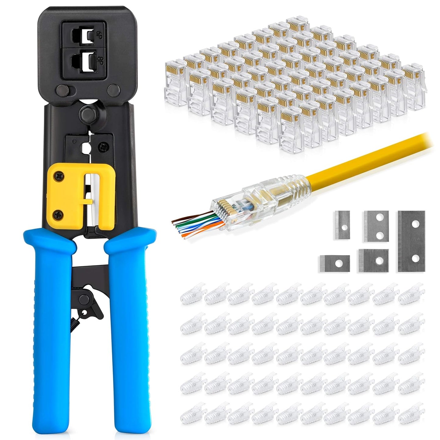 RJ45 Crimp Tool Kit for Ethernet Cables - Professional Quality