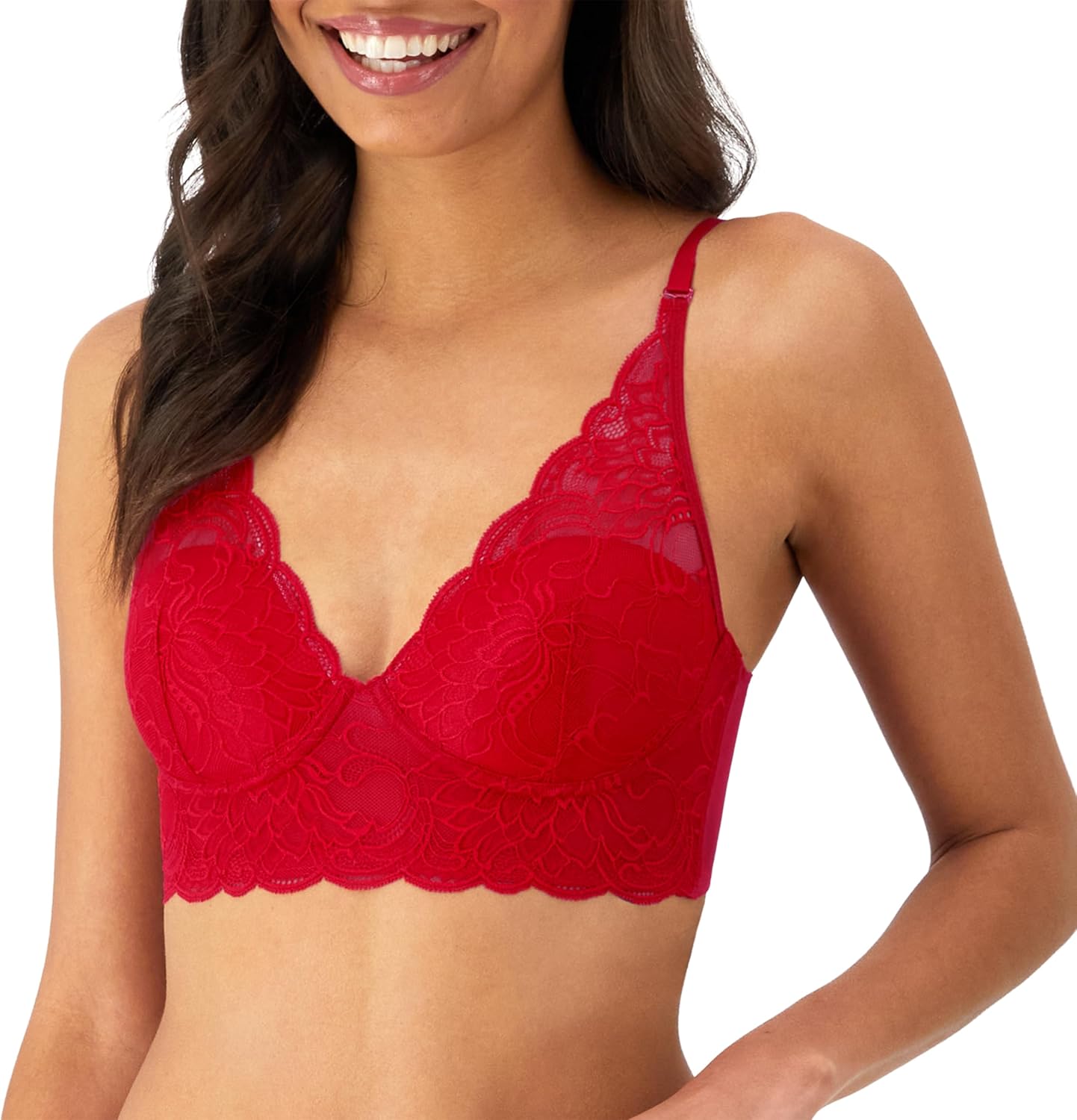 Maidenform Women's Pure Comfort Wireless Lace Longline Bralette