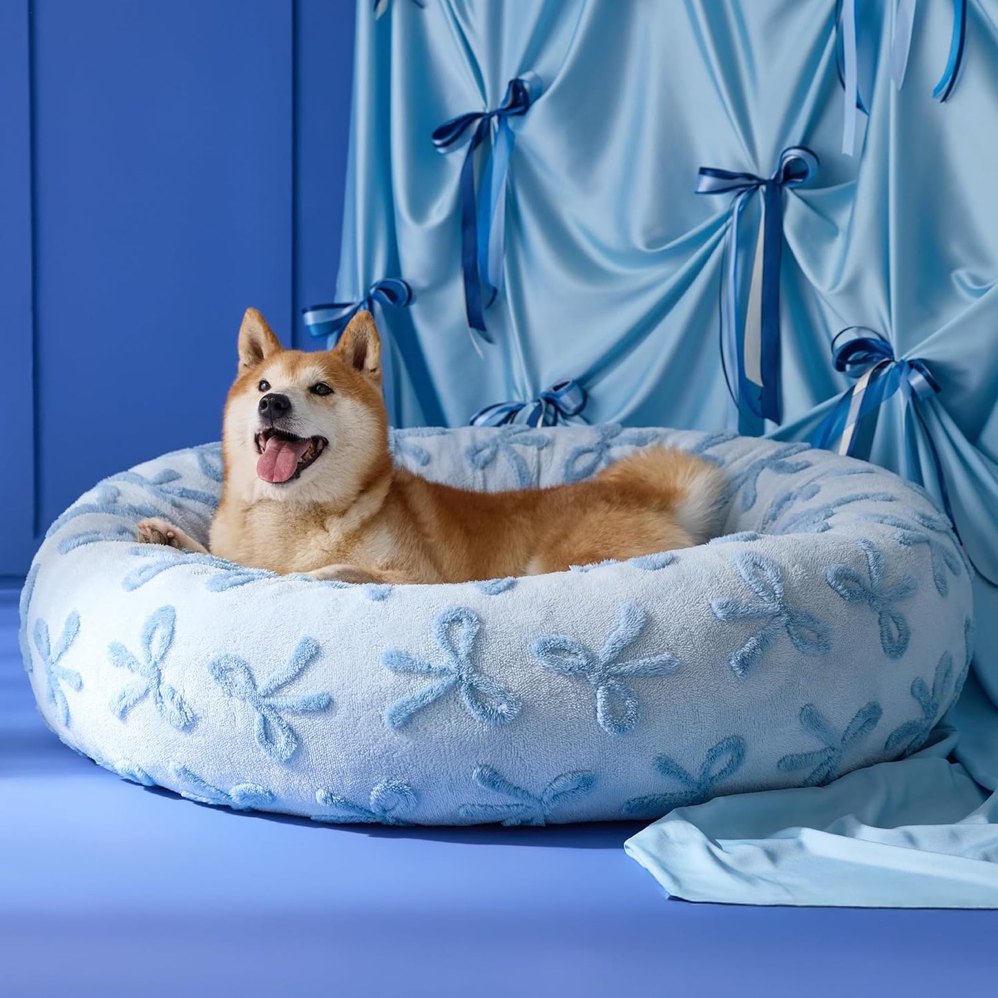 LE SURE Donut Large Dog Bed - Plush Anti-Anxiety Pet Bed