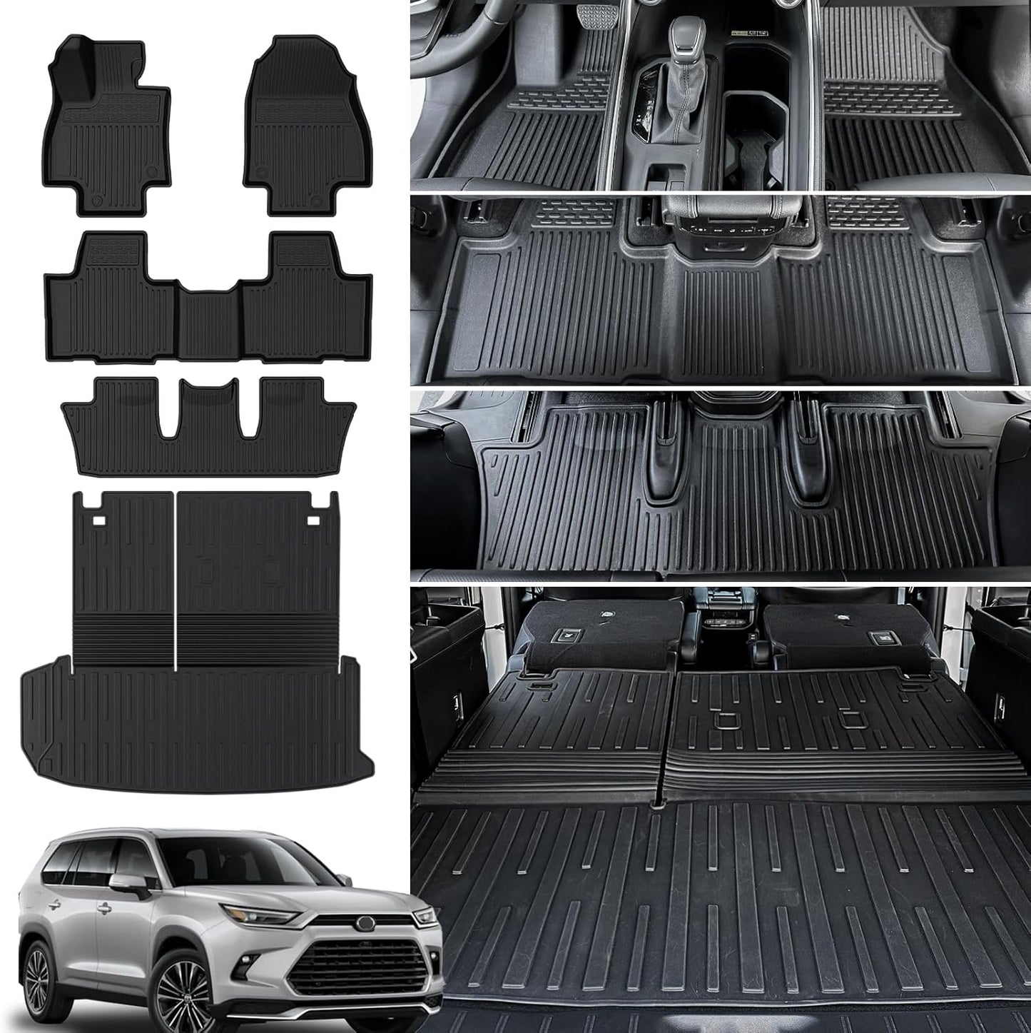 Custom Fit Floor Mats Cargo Mat for 2024 2025 2026 Grand Highlander