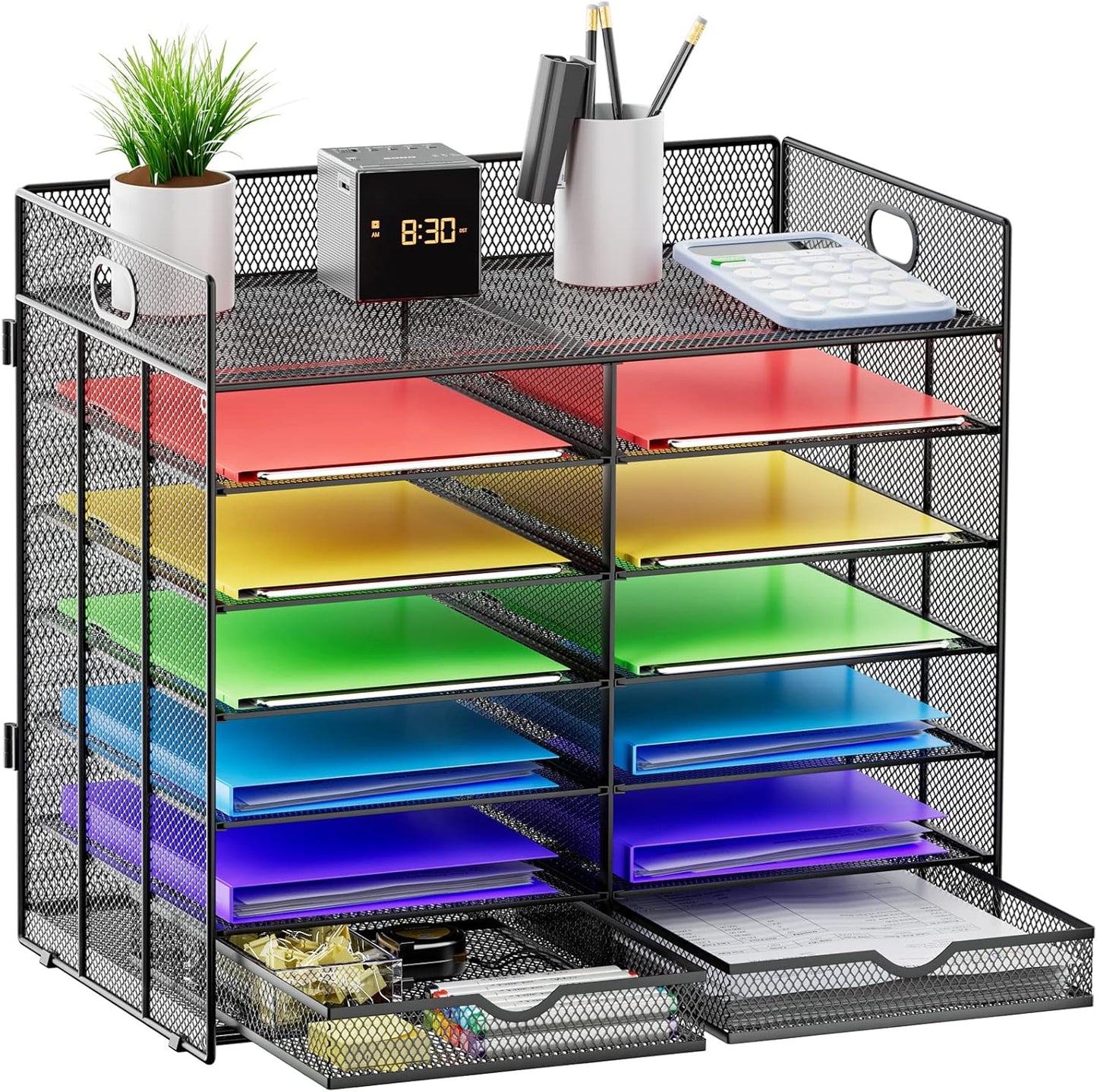 Marbrasse 7 Tier Desktop Literature Organizer for Home Office