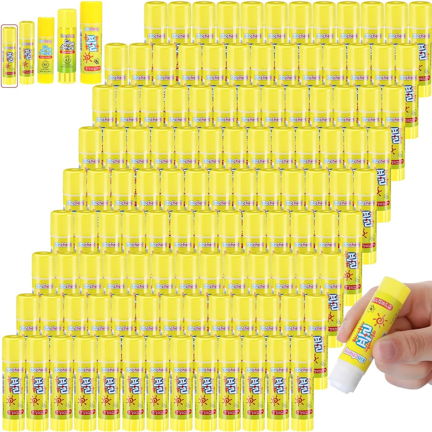 Zubebe 200 Pcs White Glue Stick for Crafts and School Projects