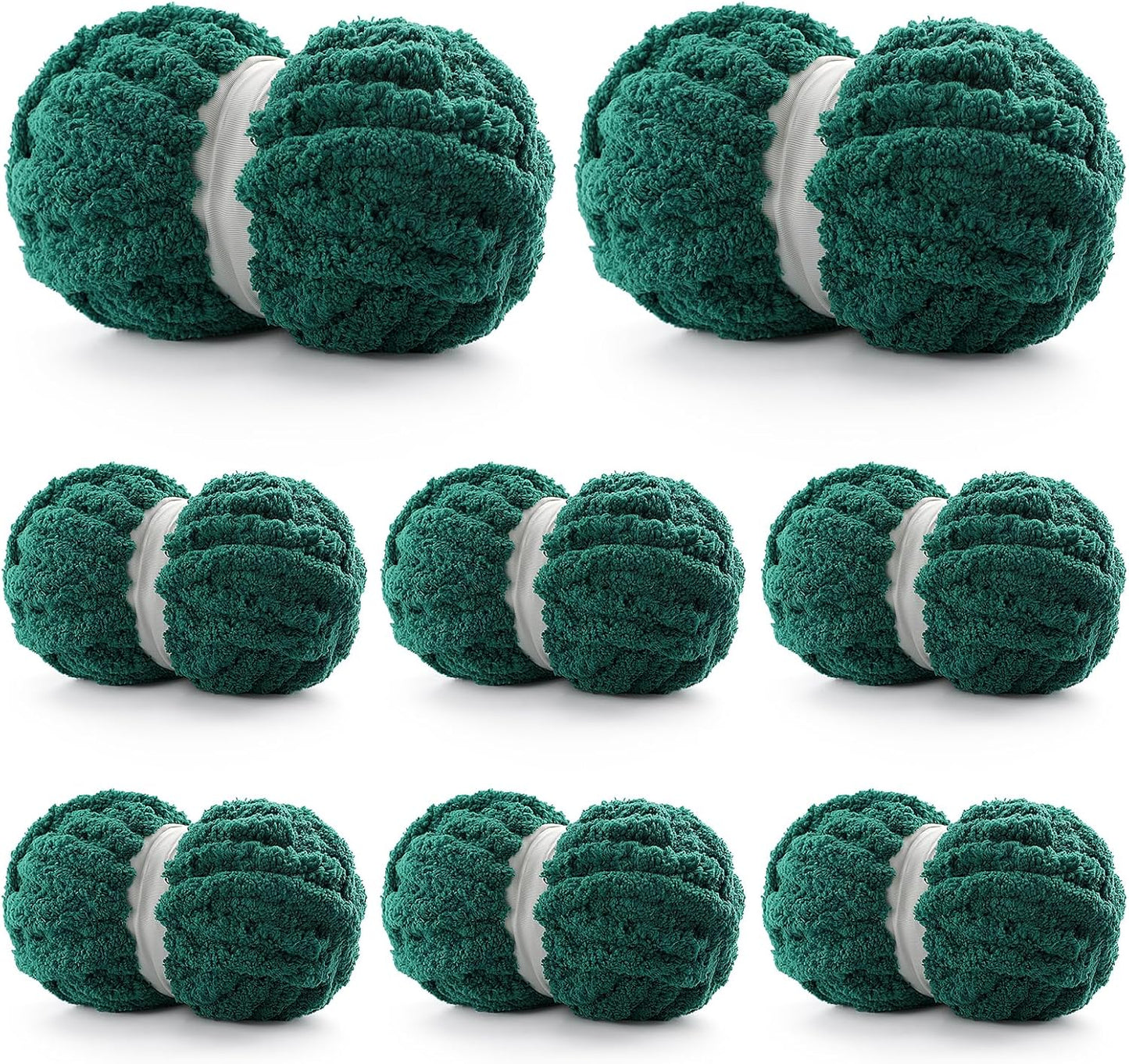 8 Pack Chunky Yarn for Hand Knitting - Soft Chenille Yarn