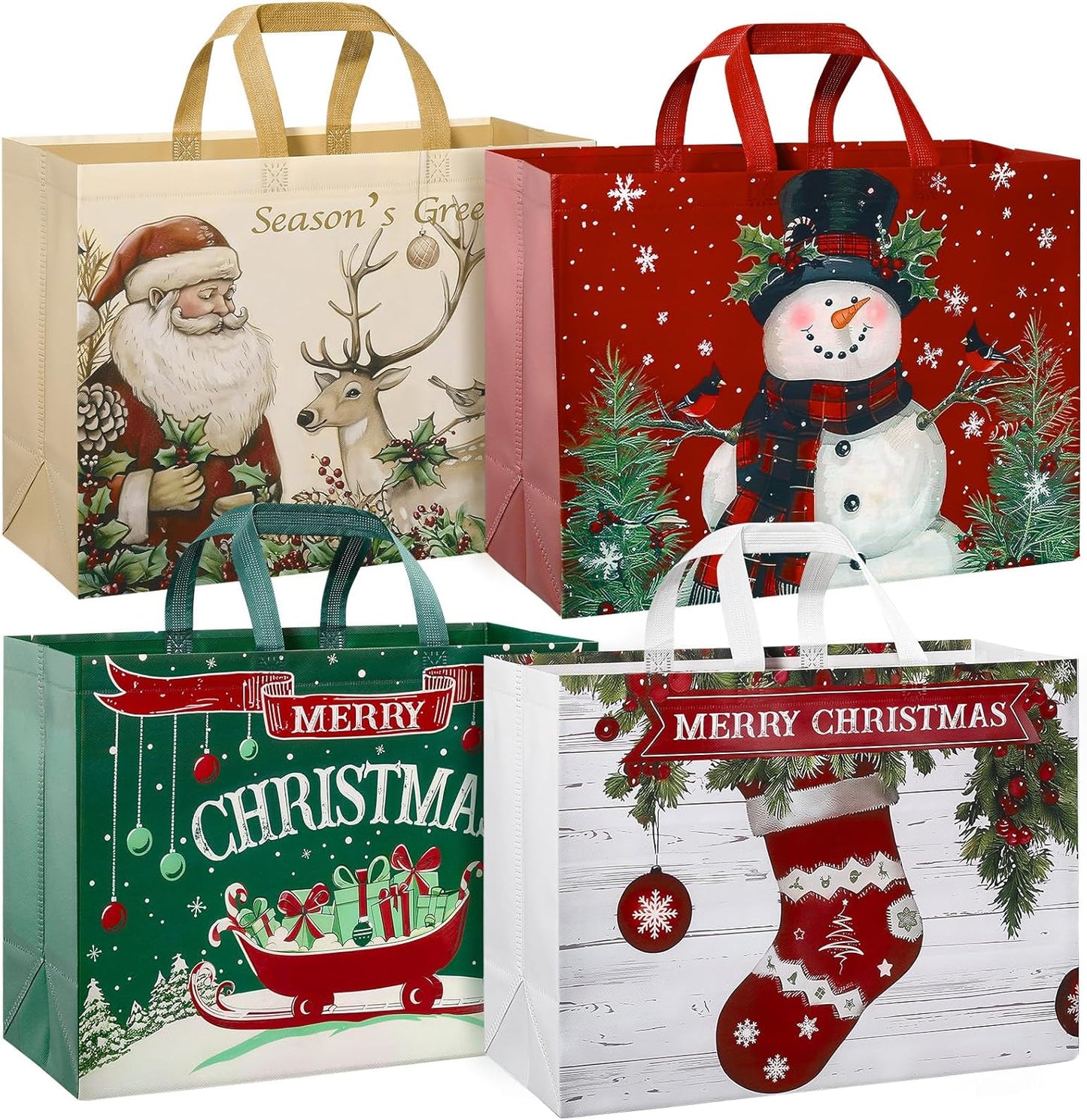 36 Pack 17in Extra Large Christmas Gift Bags for Festive Wrapping