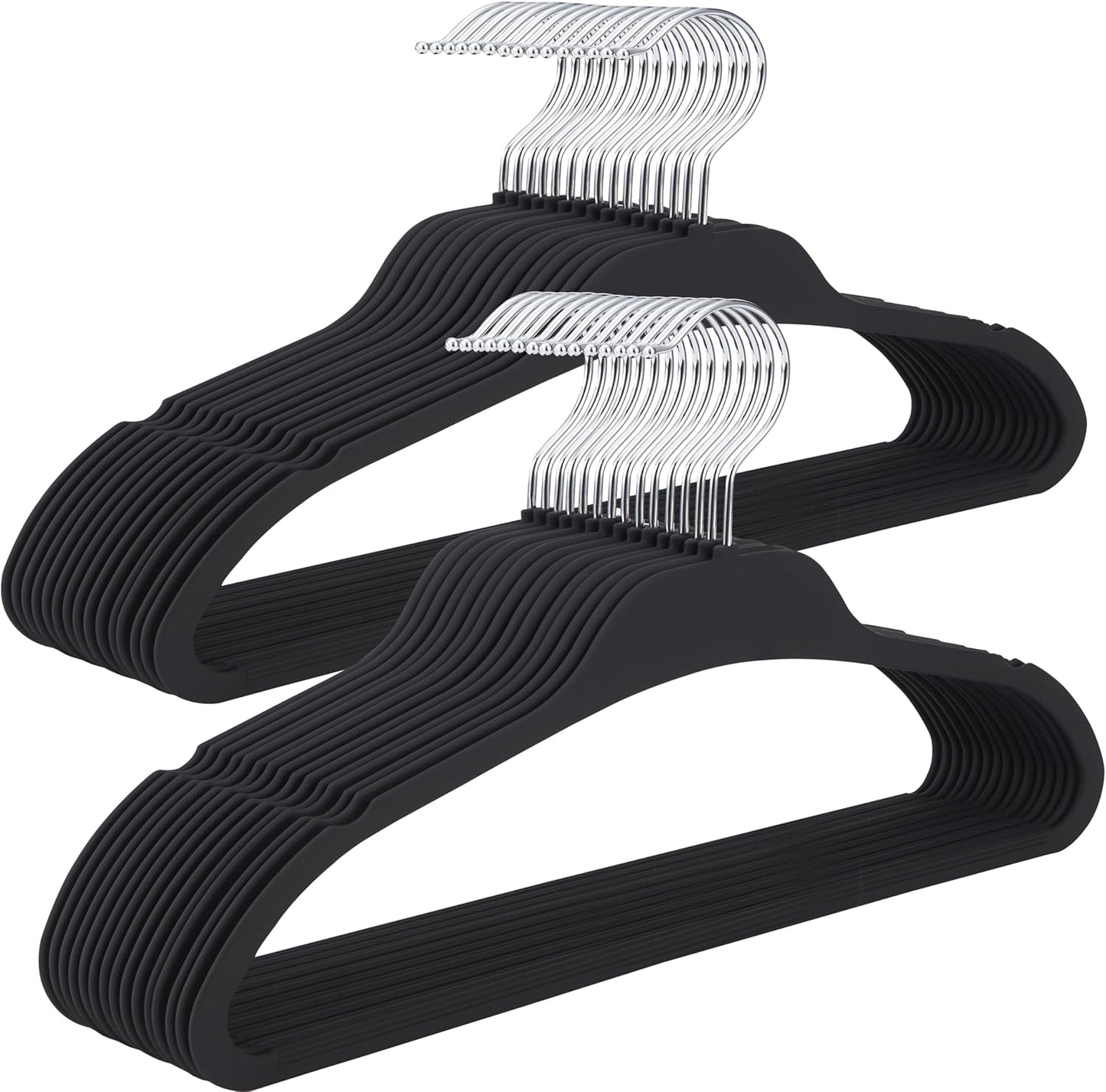 Non-Slip Rubber Coated Hangers 30 Pack for Space Saving Closets