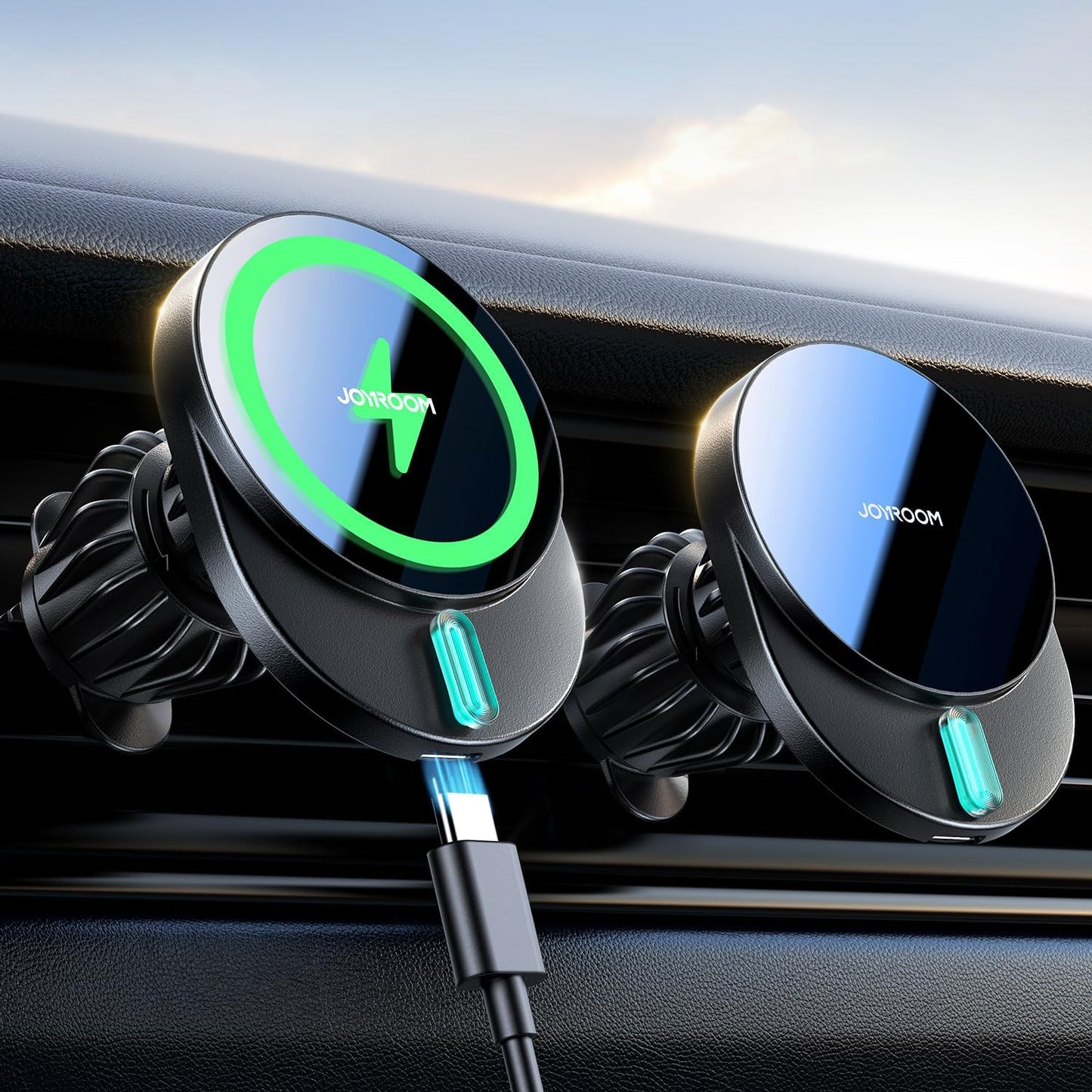15W Magnetic Car Vent Charger: Fast Wireless Charging for iPhone