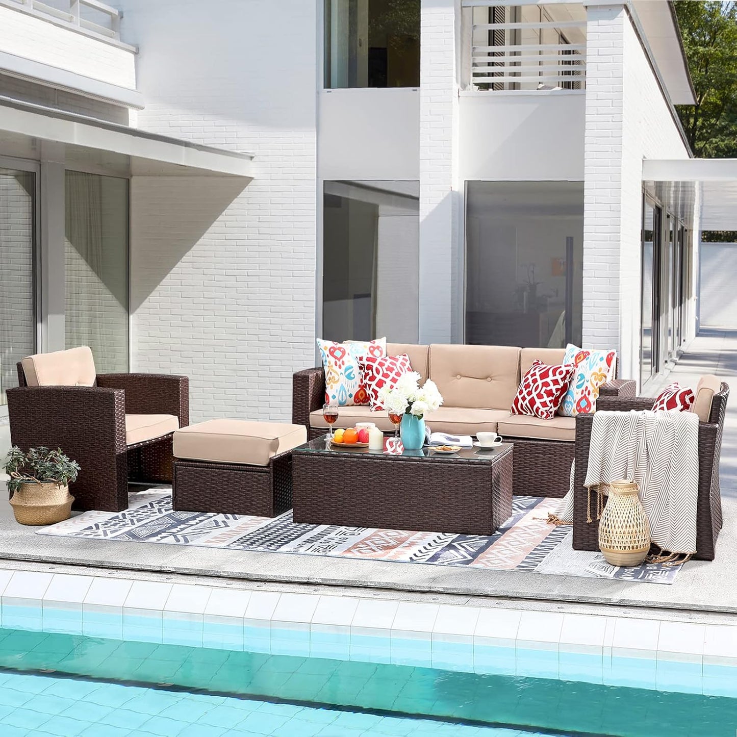JOIVI 7 Piece Patio Furniture Set for Stylish Outdoor Living