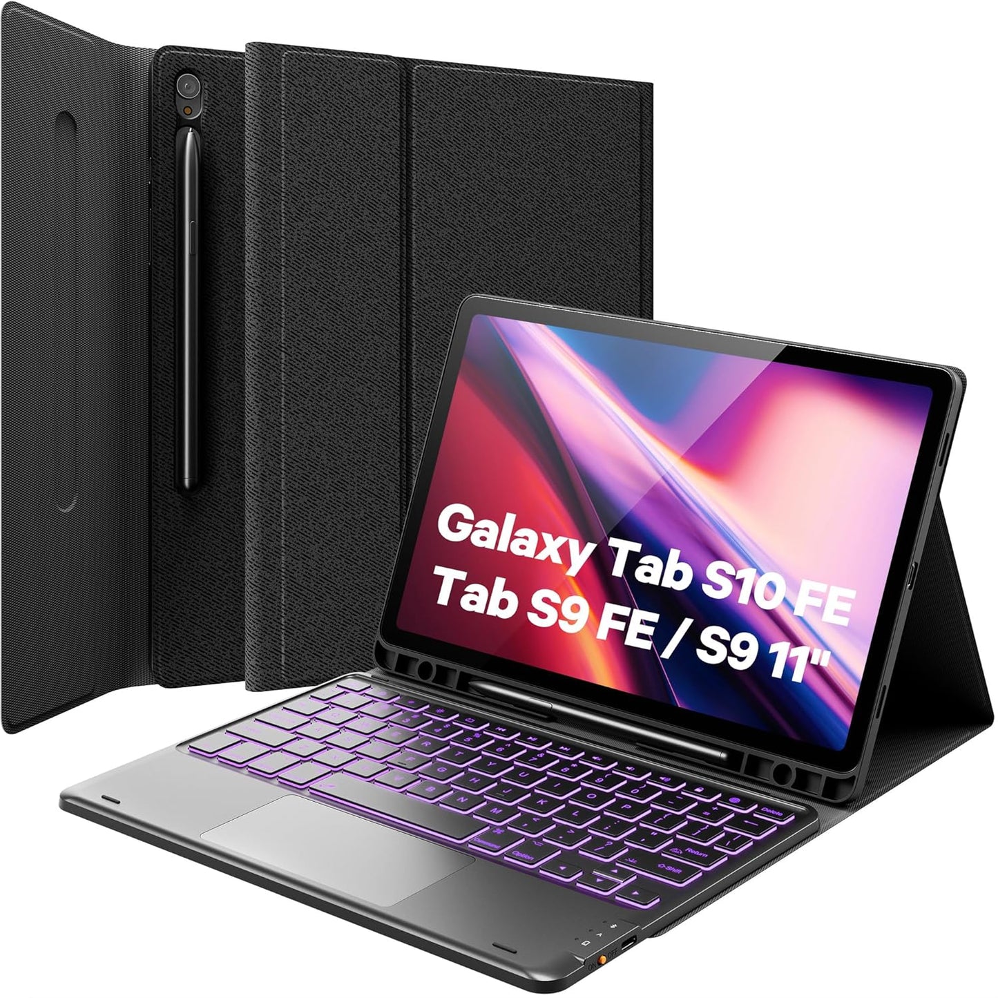 GreenLaw Case with Keyboard for Galaxy Tab S10 Lite and S9 11 Inch