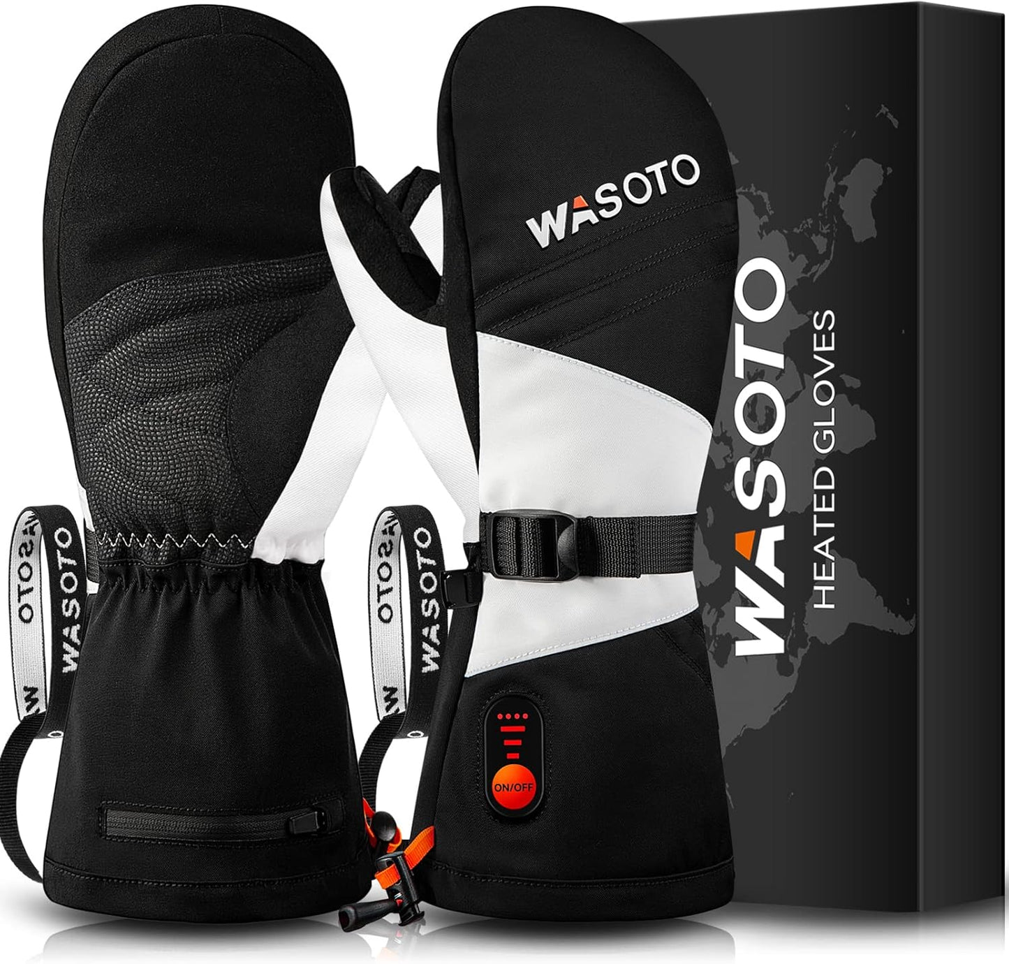 Heated Rechargeable Waterproof Ski Gloves for Winter