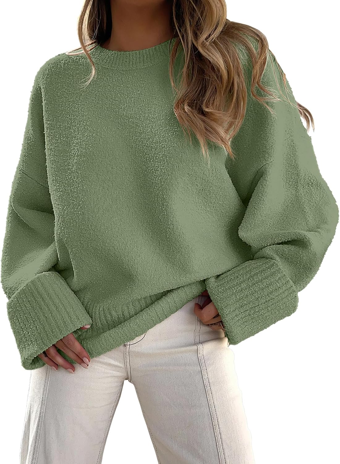 LOGENE Women's Oversized Sweater for Cozy Fall and Winter Wear