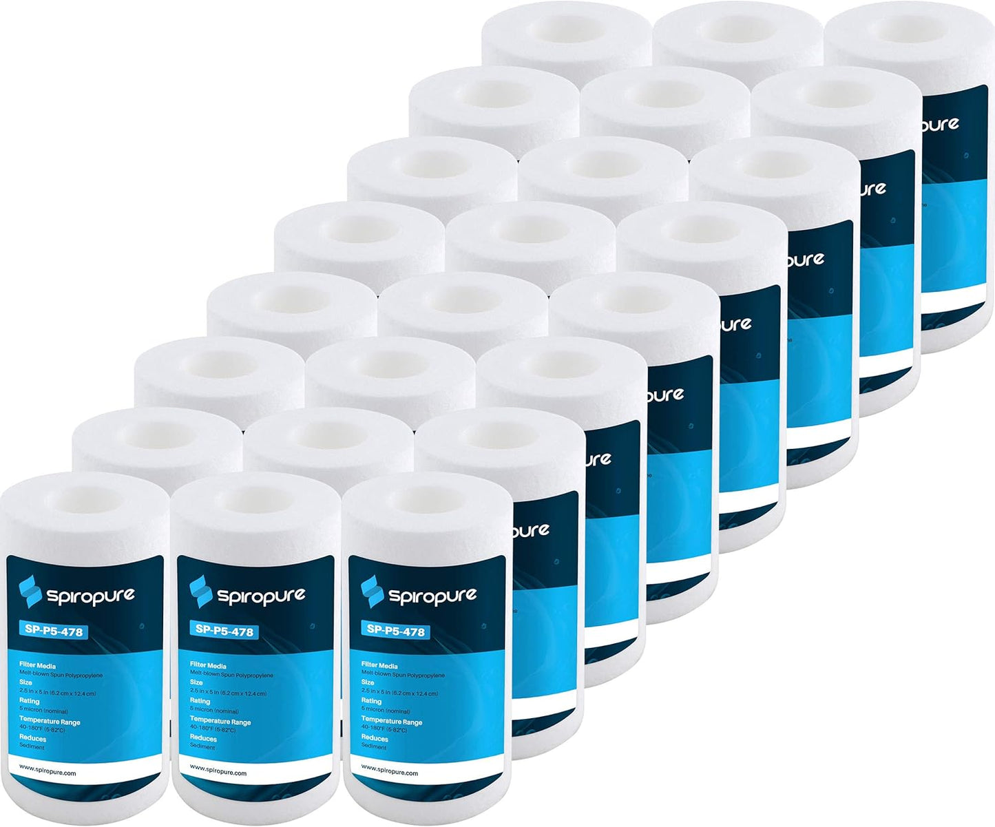SpiroPure 5 Micron Spun Melt-Blown Polypropylene Filter Cartridge
