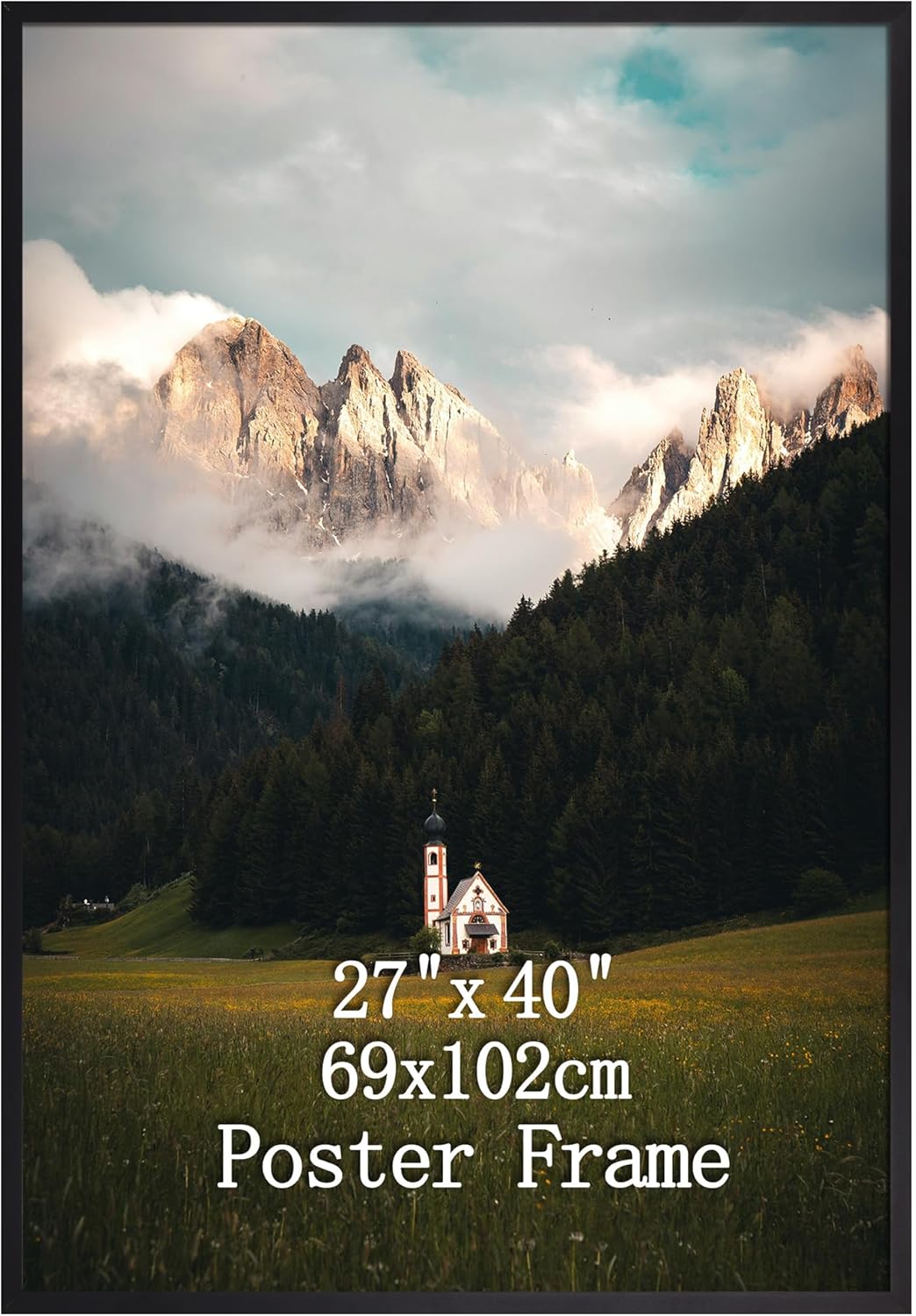 Giftgarden 27x40 Poster Frame: Elegant Black Metal Design