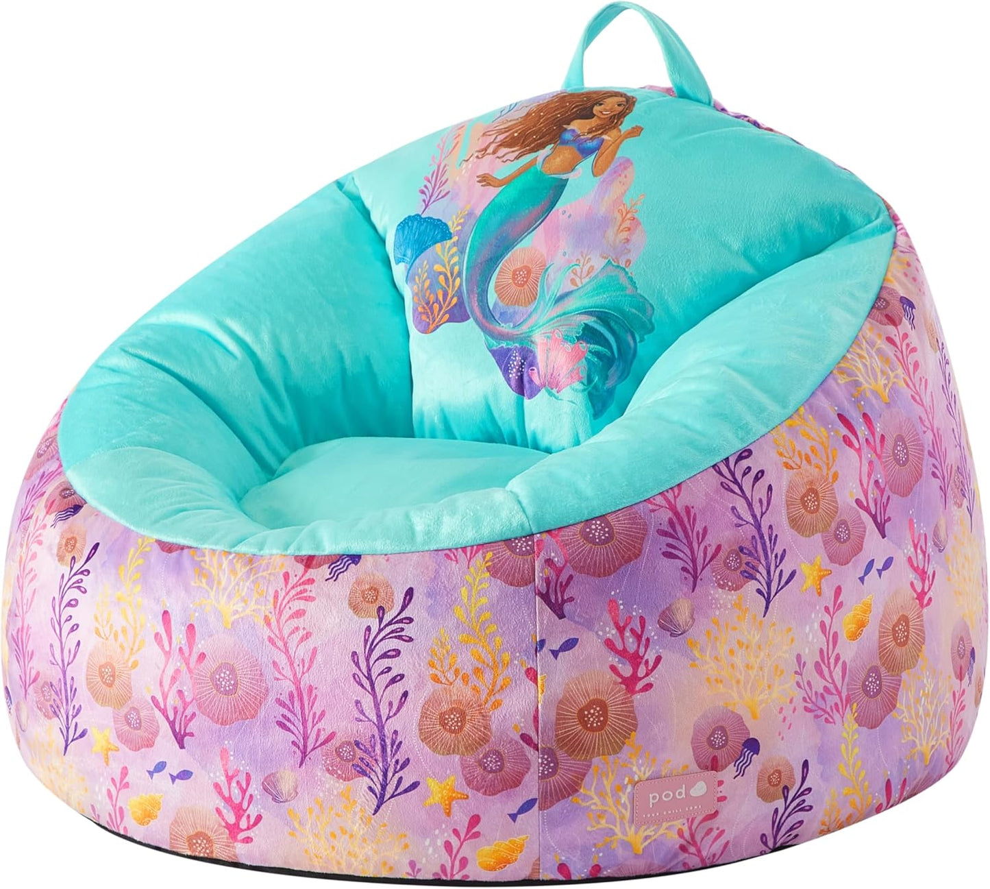 Disney Little Mermaid Hillside Bean Bag - Comfy, Durable, Perfect for Playrooms!