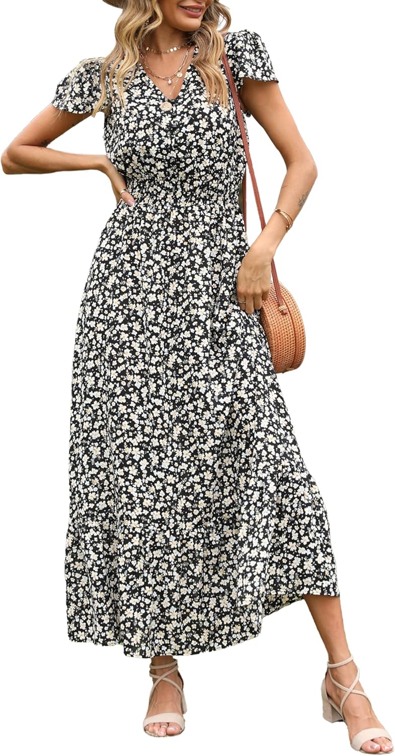 PRETTYGARDEN Womens Dresses 2025 Summer Maxi Dress Boho Chic