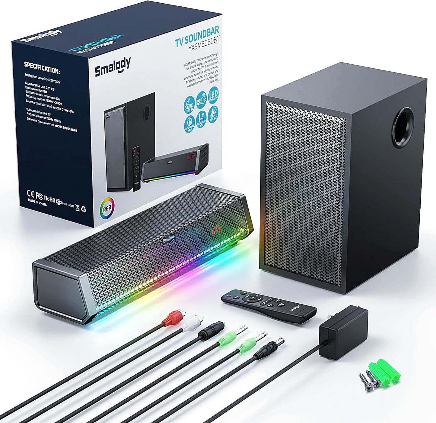 Immerse in Cinematic Sound with Smalody Wireless Sound Bar