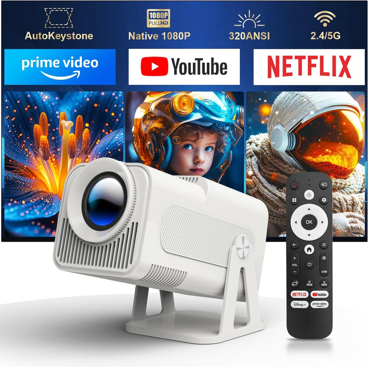 Magcubic Mini Projector with Wifi and Bluetooth for Home Use