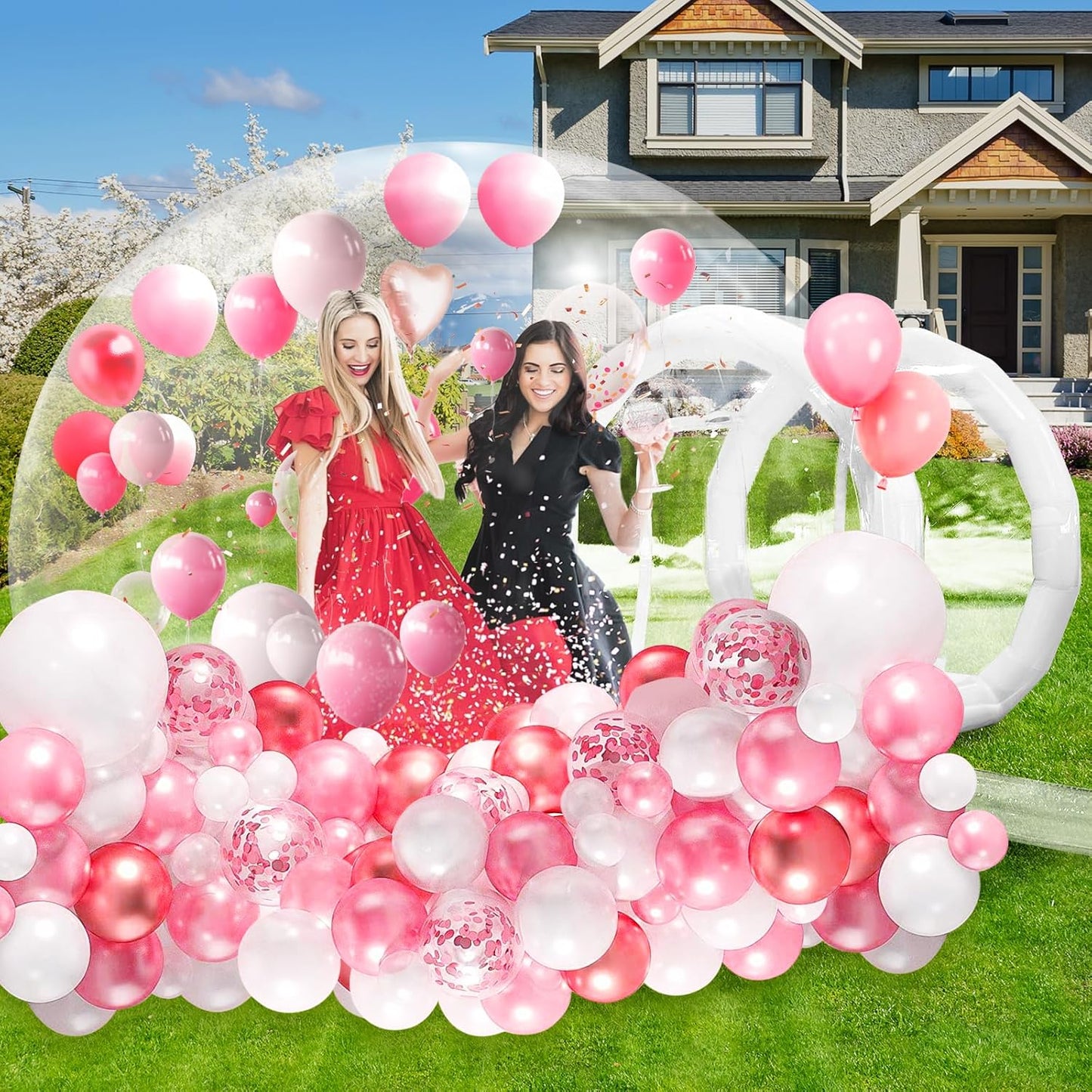10FT Clear Inflatable Bubble House for Kids Parties - SYMMKI