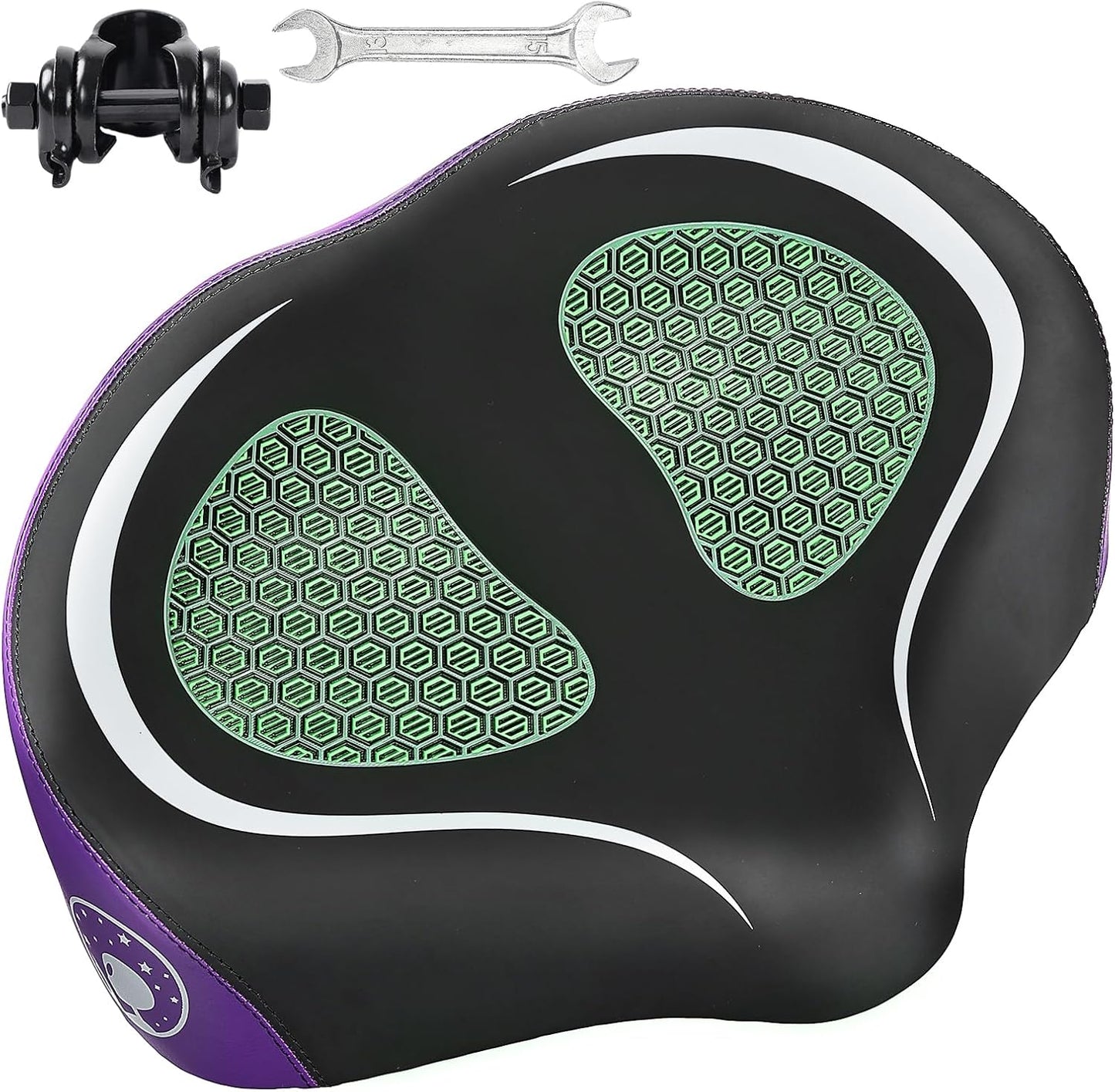 KEMIMOTO Oversized Bike Seat for Men Women - Extra Wide Comfort