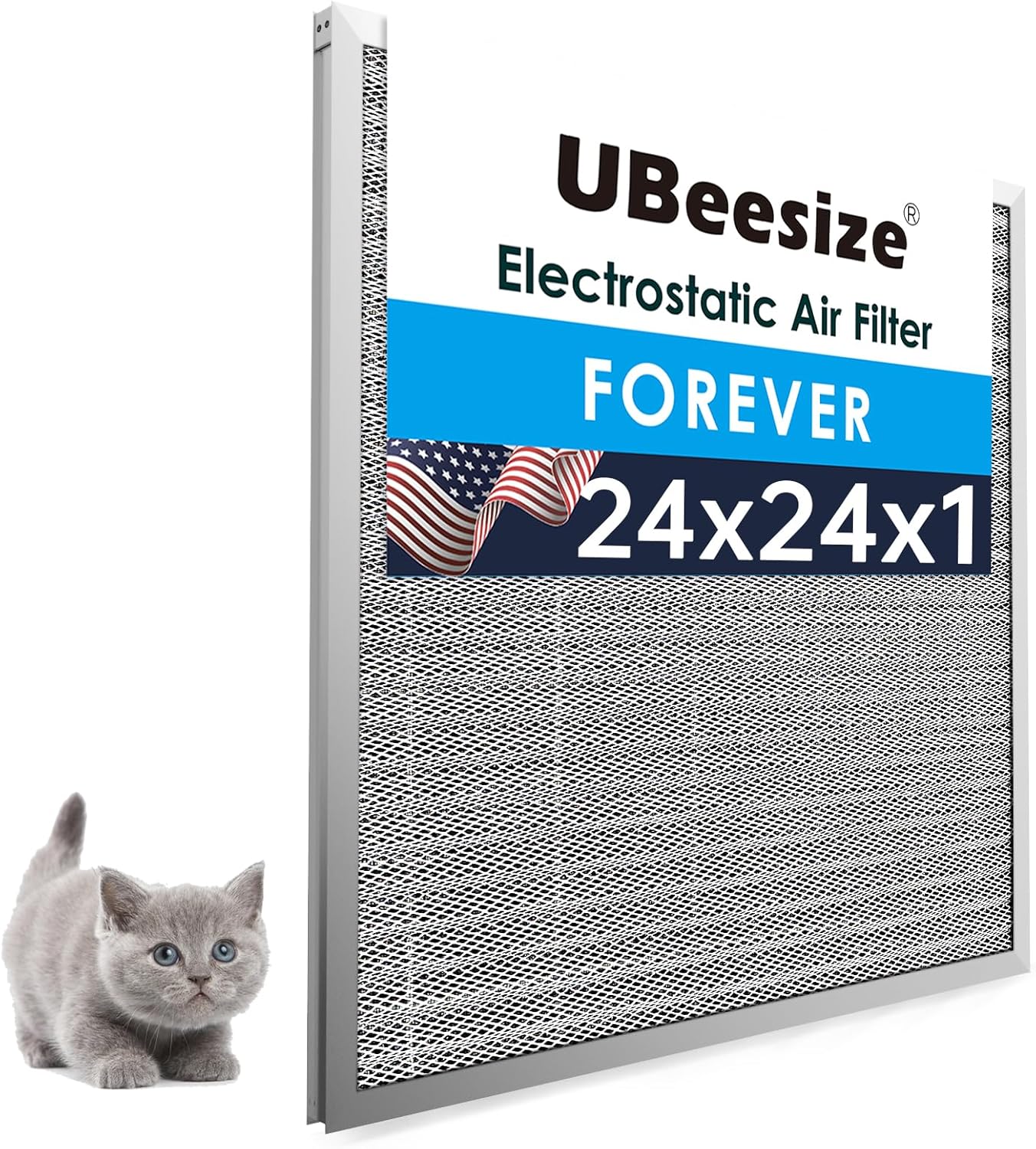 UBeesize 24x24 Reusable Electrostatic Air Filter for HVAC Systems