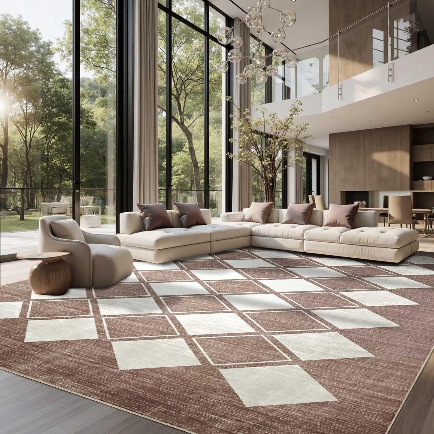 9x12 Washable Area Rug for Living Room and Bedroom Decor