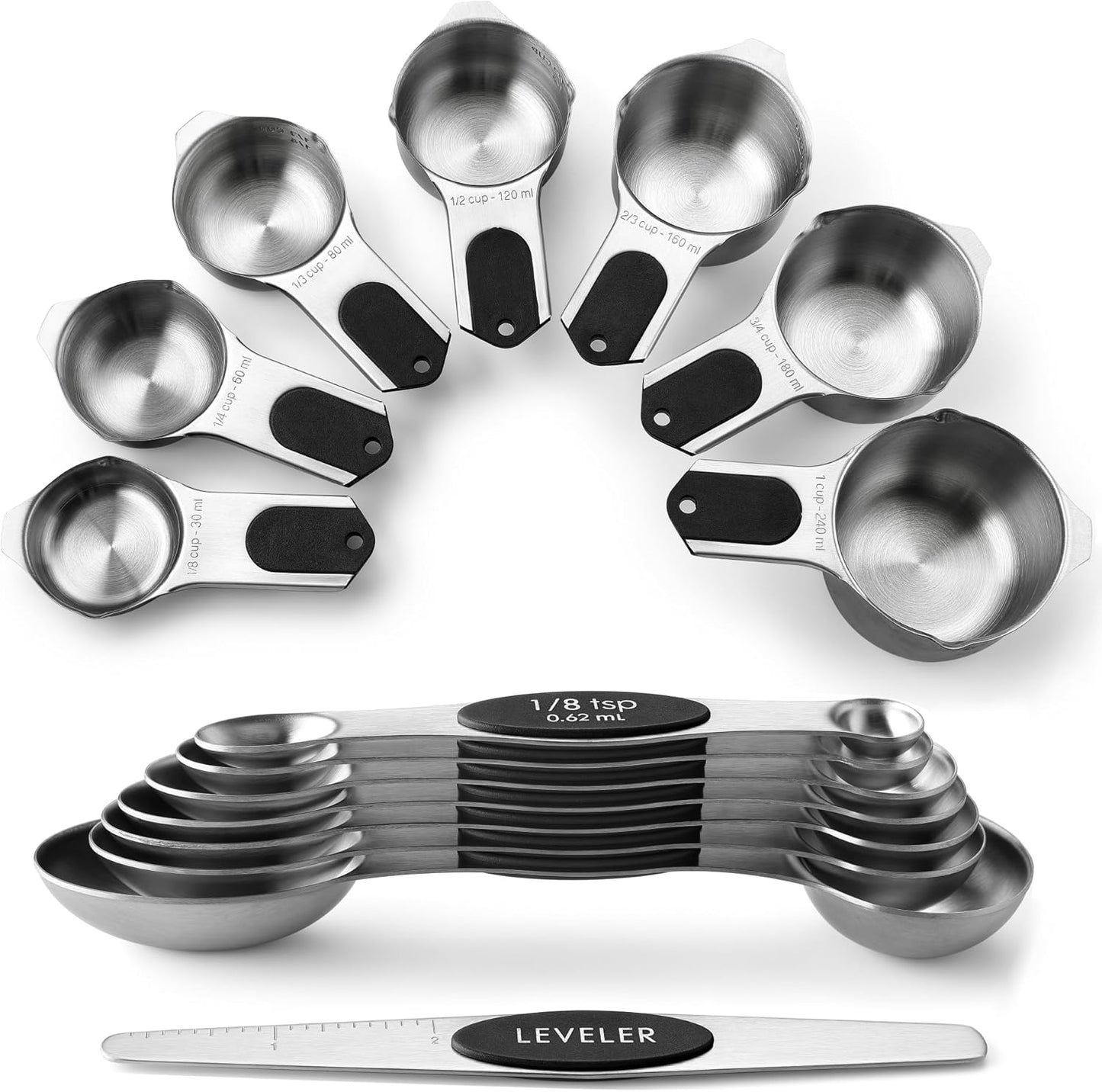 Magnetic Measuring Cups & Spoons Set for Accurate Cooking