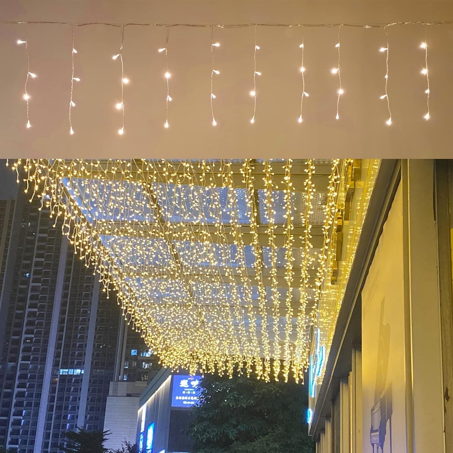 Twinkle Brightly with 112 LED Icicle Lights