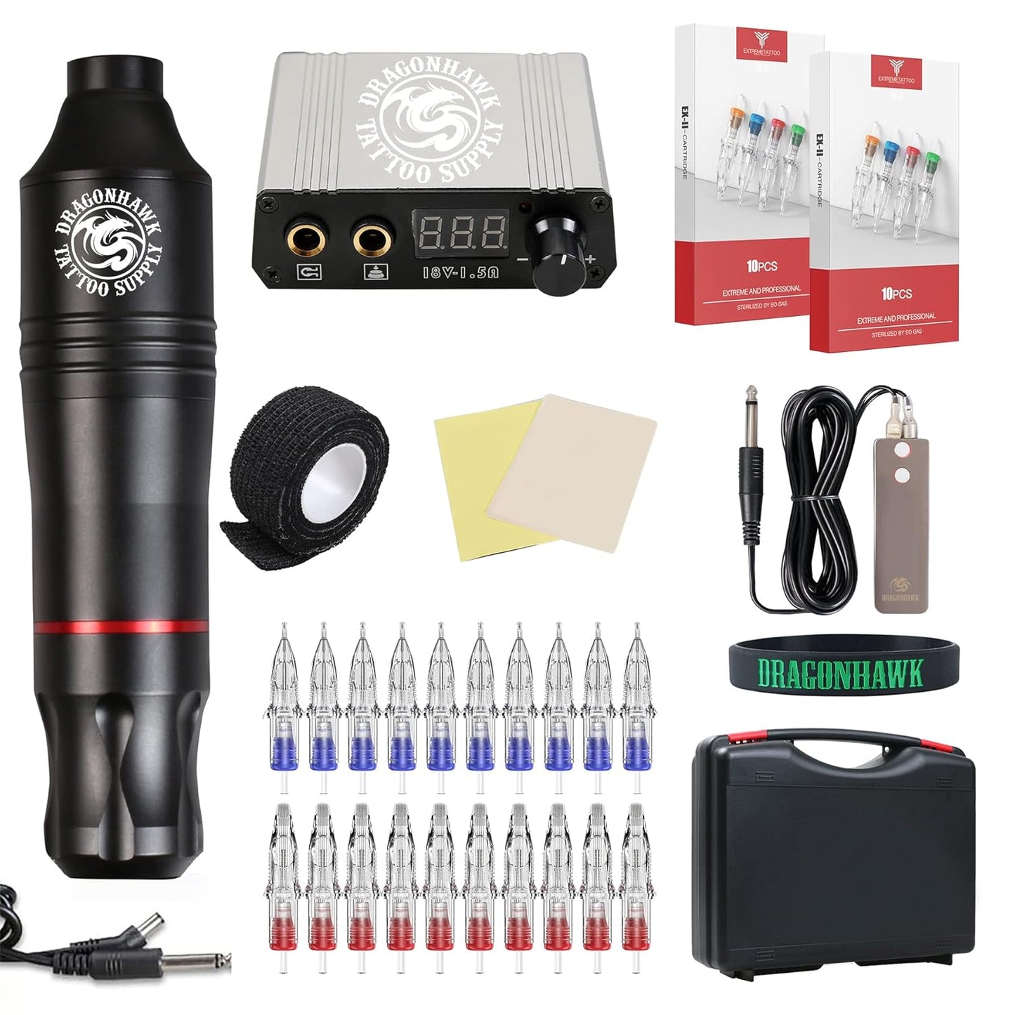 Dragonhawk Atom Tattoo Pen Kit for Professional Tattoo Artists