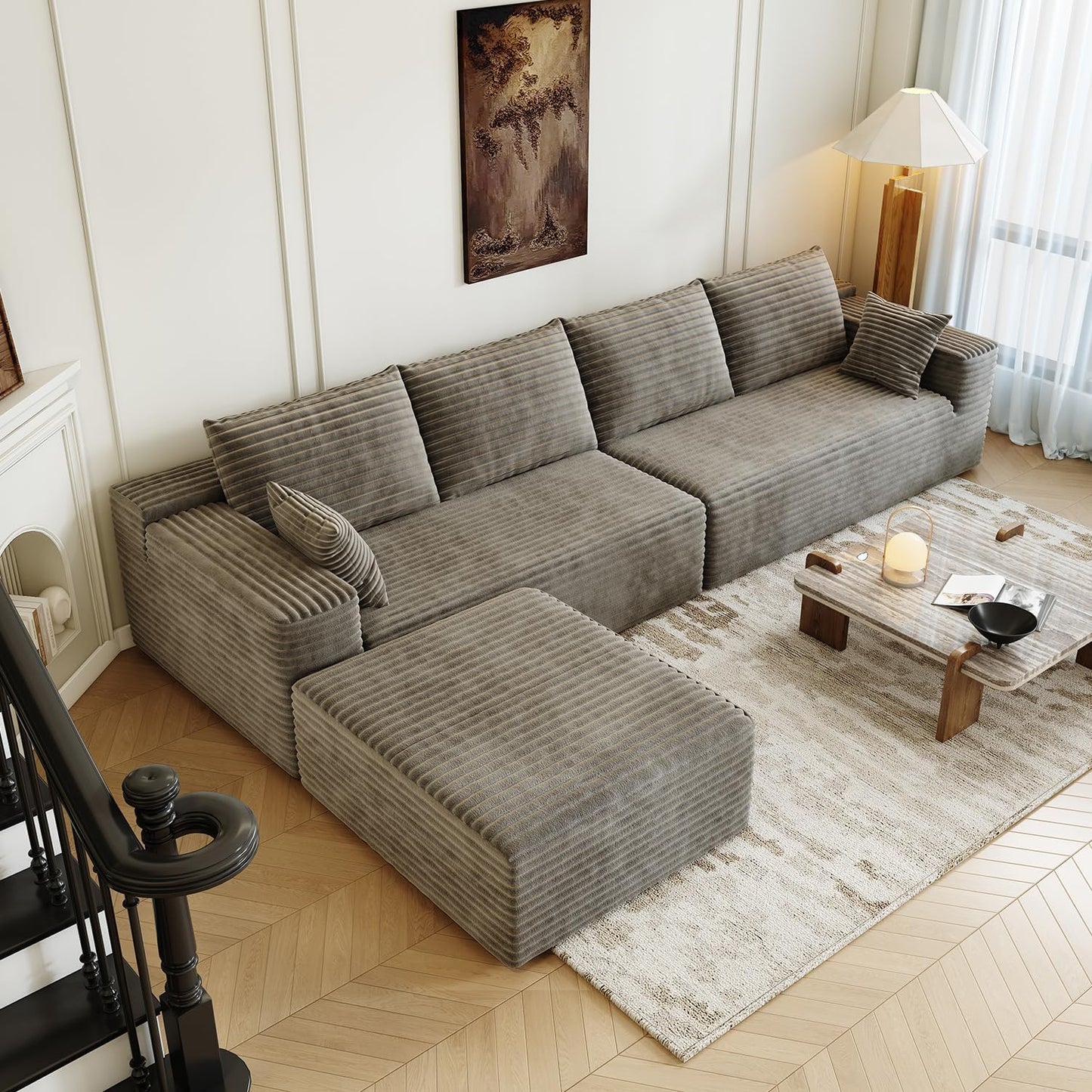 Modular Sectional Sofa with Ottoman Chaise for Ultimate Comfort