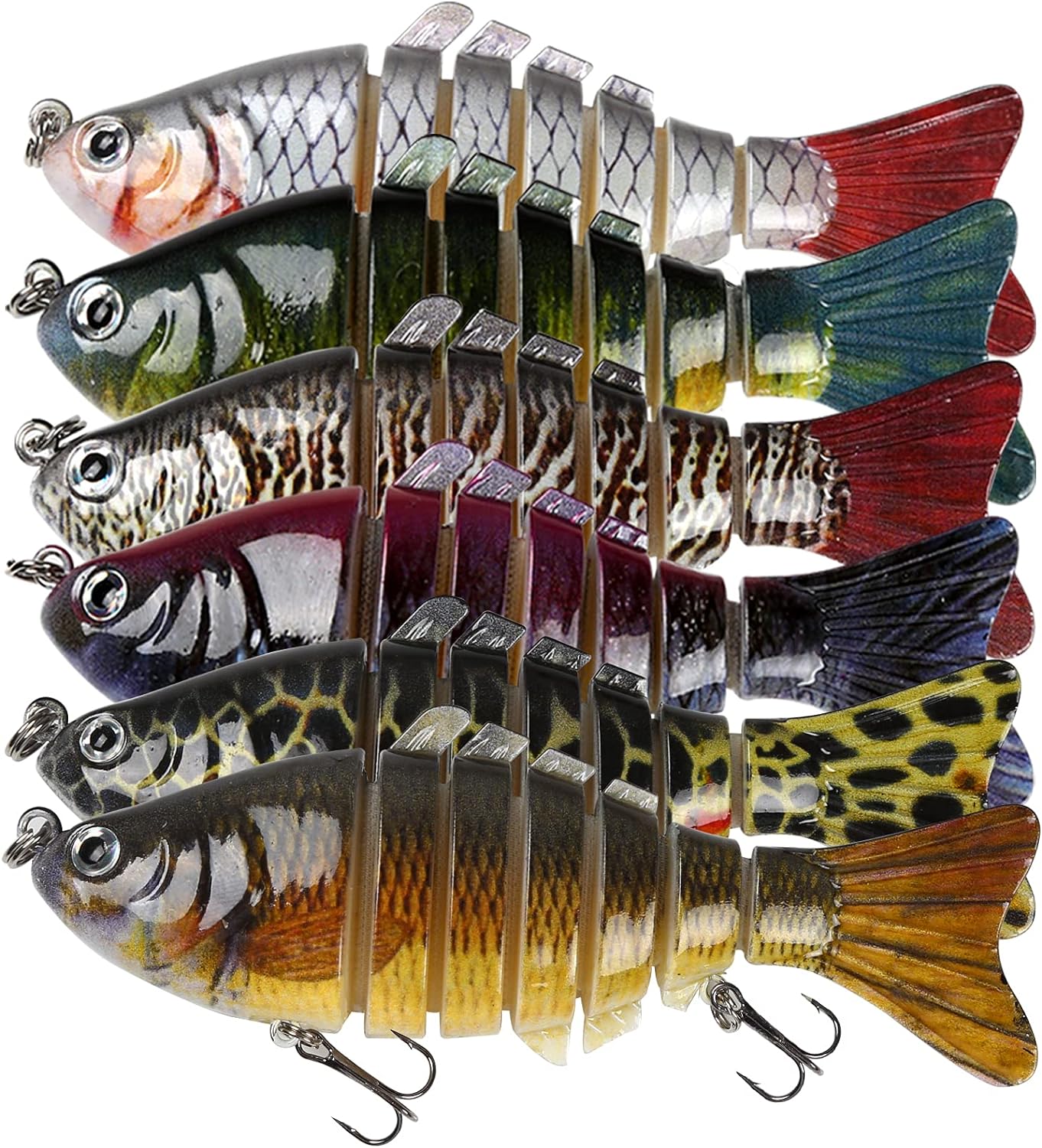 6Pcs Lifelike Swimming Lures for Bass & Trout - JMGOOK